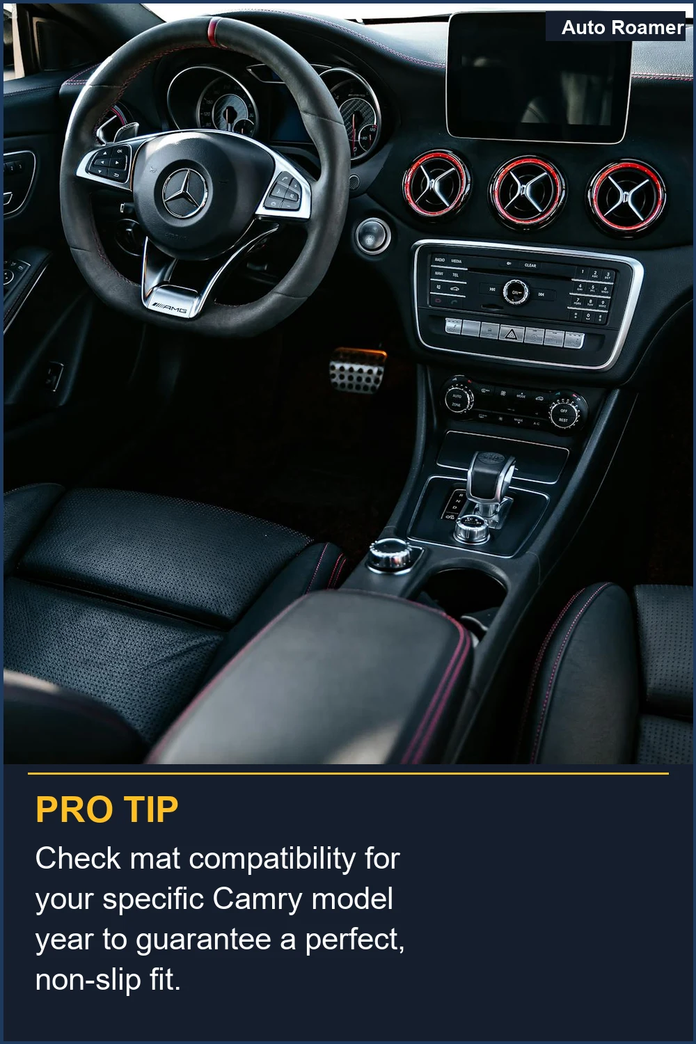 Check mat compatibility for your specific Camry model year to guarantee a perfect, non-slip fit.