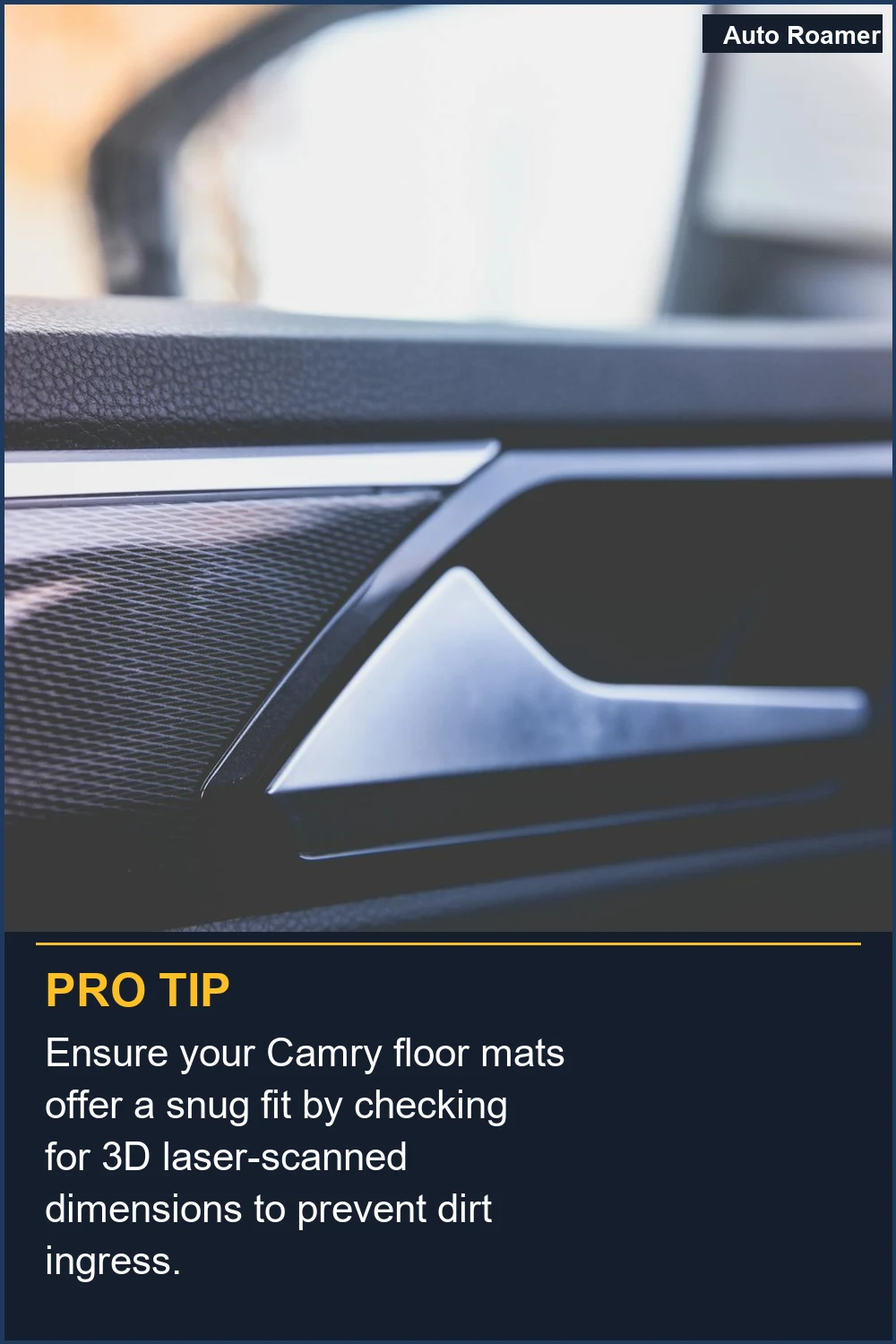 Asegúrate de que las alfombrillas de tu Camry ofrezcan un ajuste ceñido verificando las dimensiones escaneadas en 3D para evitar la entrada de suciedad.