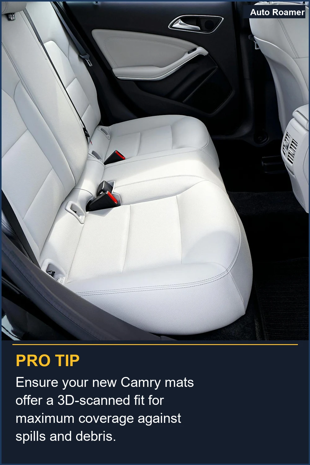 Ensure your new Camry mats offer a 3D-scanned fit for maximum coverage against spills and debris.
