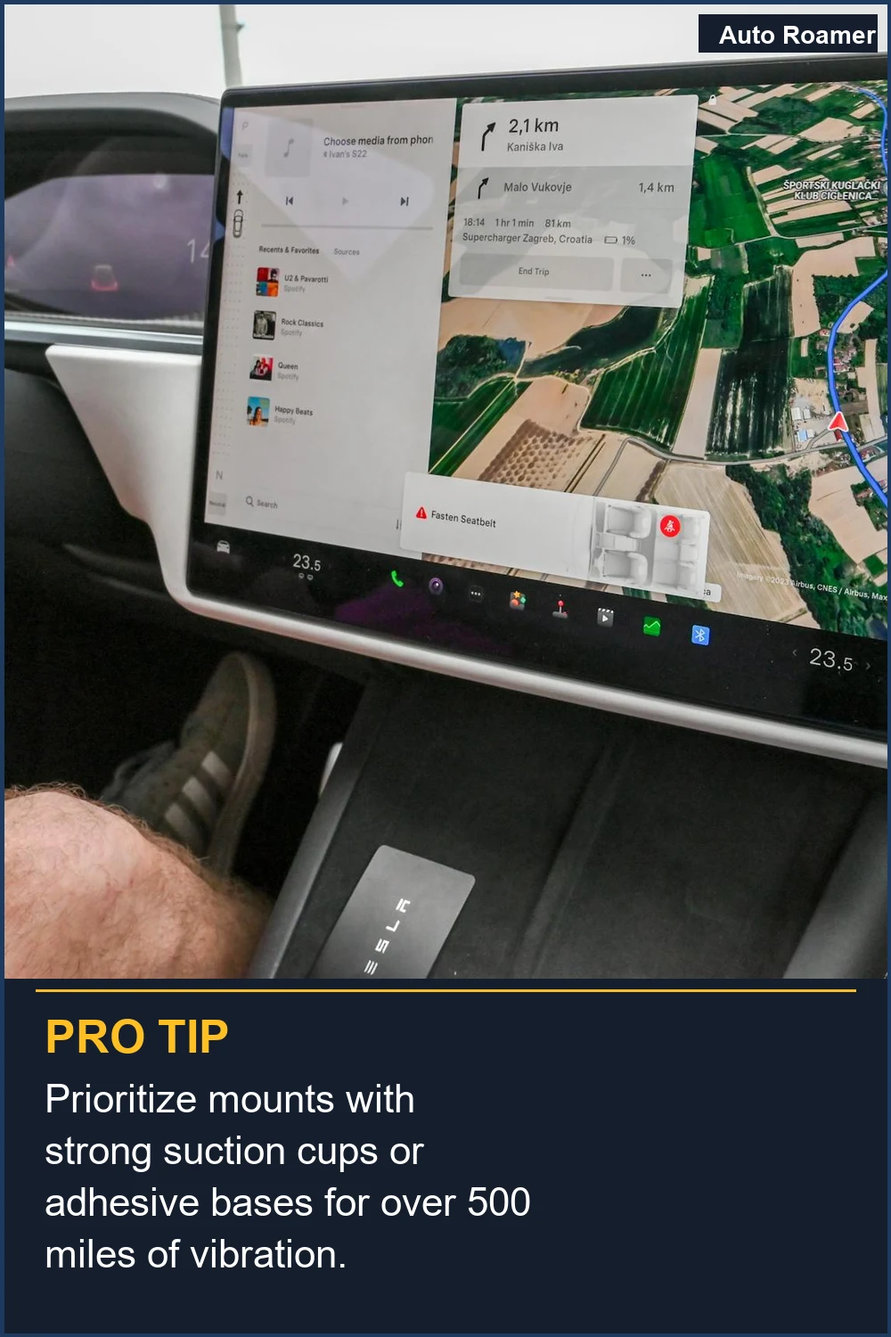 Prioritize mounts with strong suction cups or adhesive bases for over 500 miles of vibration.