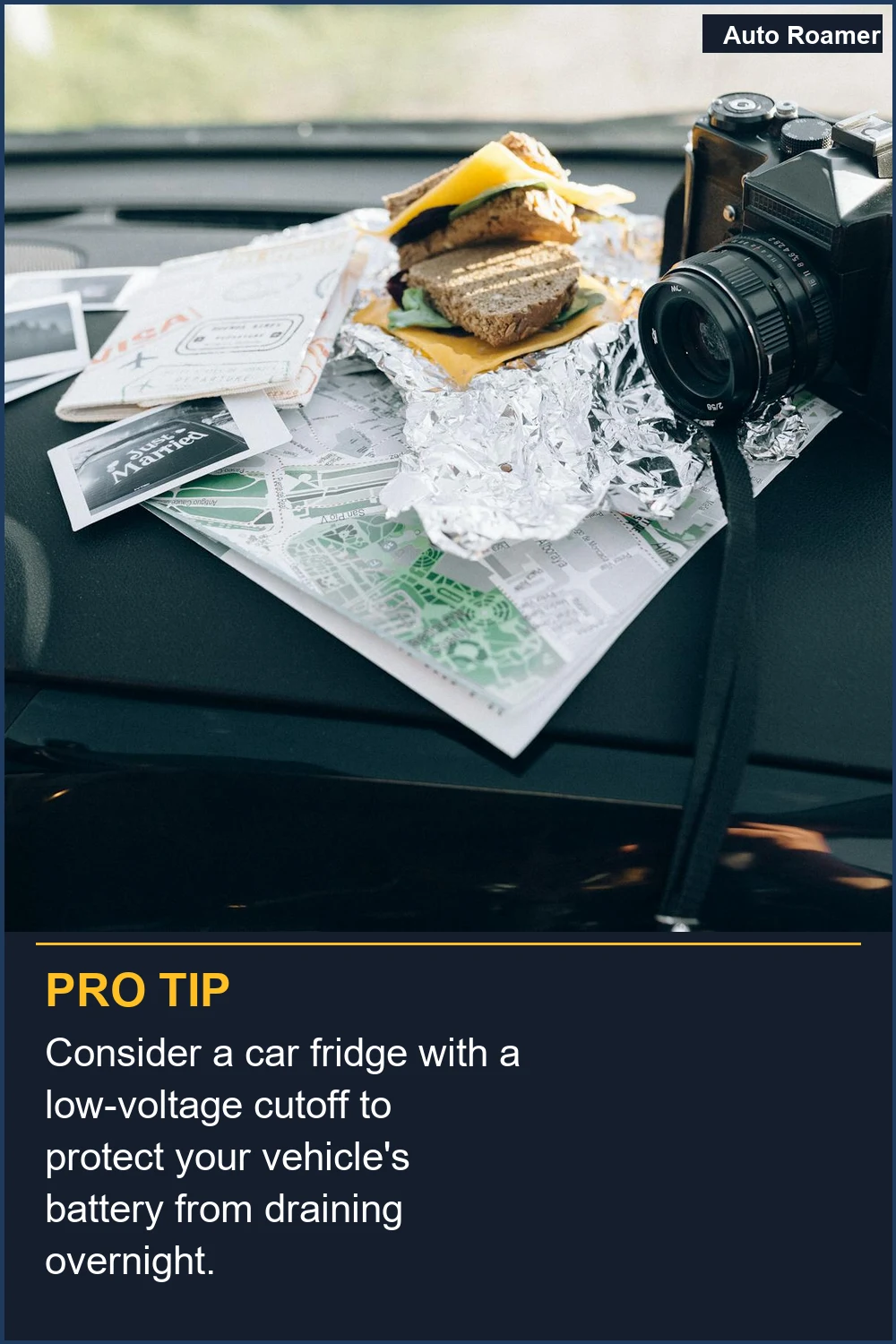 Consider a car fridge with a low-voltage cutoff to protect your vehicle's battery from draining overnight.