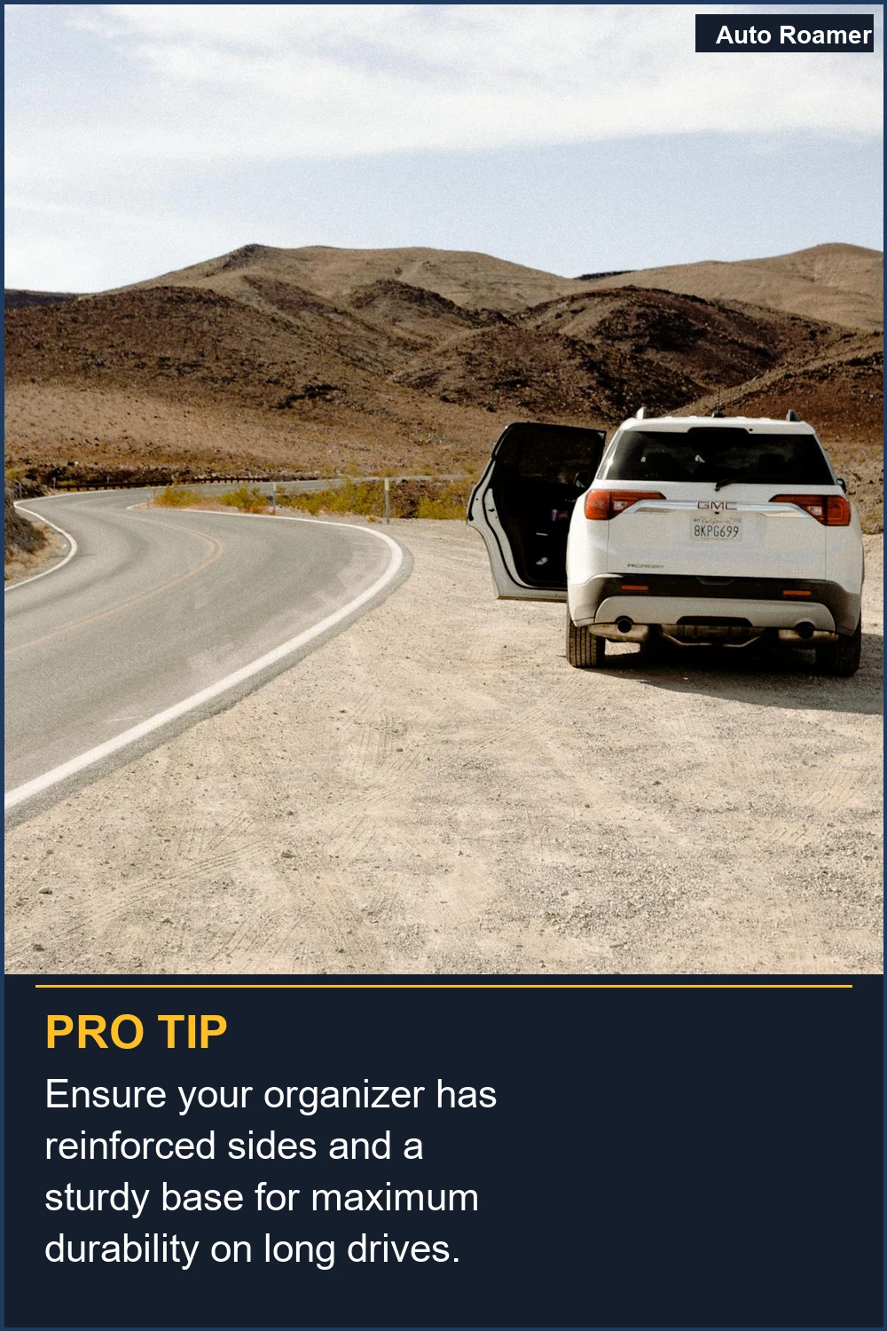 Ensure your organizer has reinforced sides and a sturdy base for maximum durability on long drives.