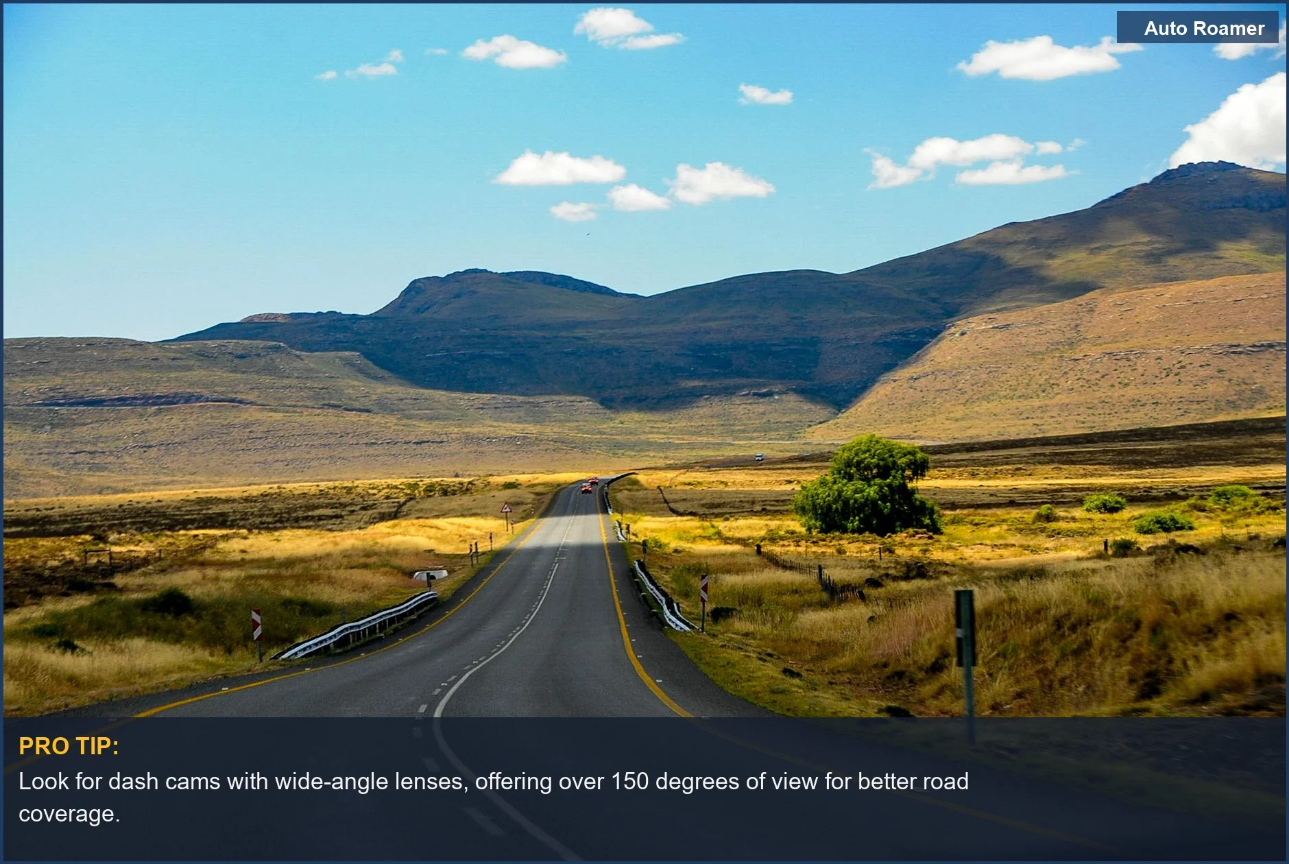 Wide open road leading to mountains, ideal for finding the best dash cam for travel.