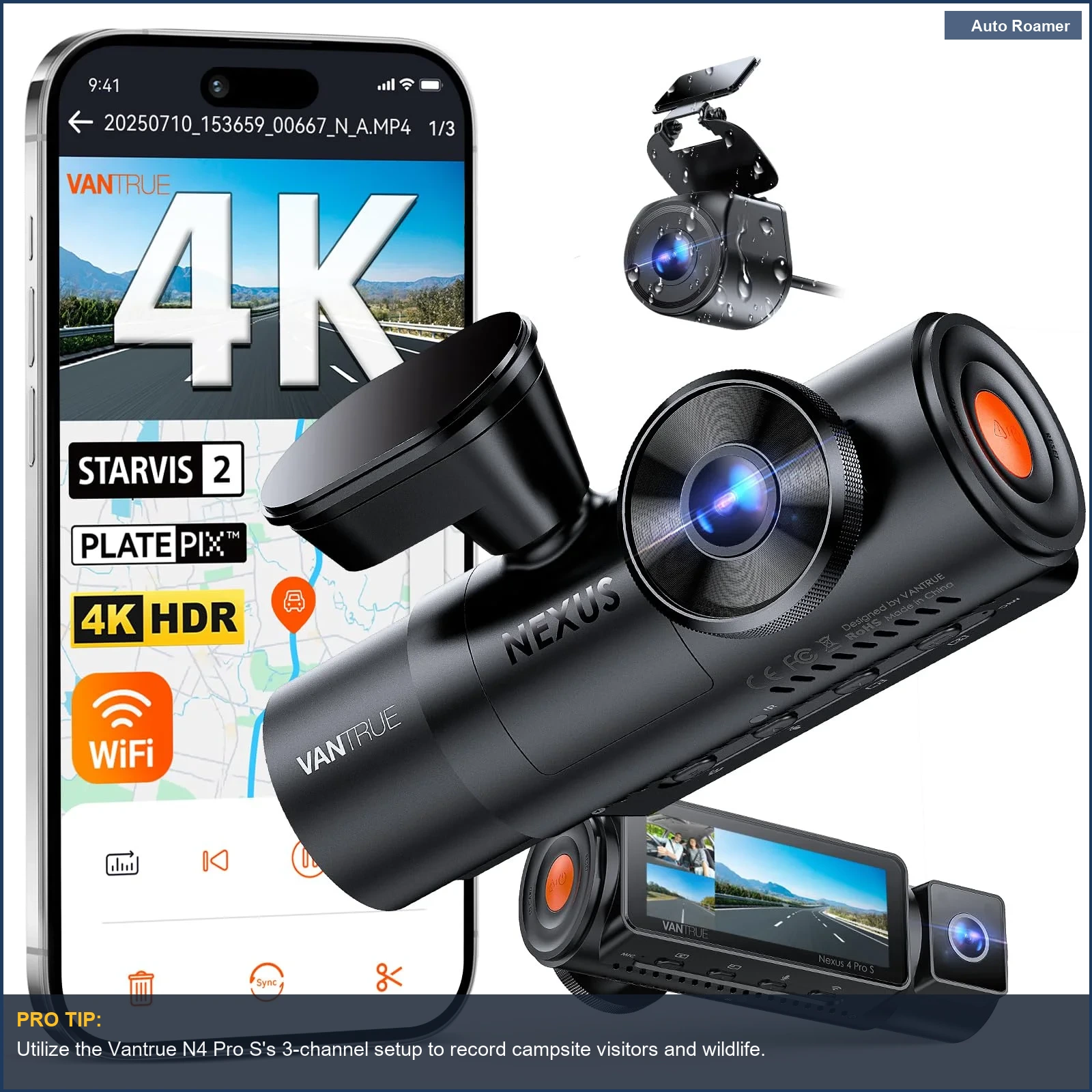 Vantrue N4 Pro S (3-Channel)