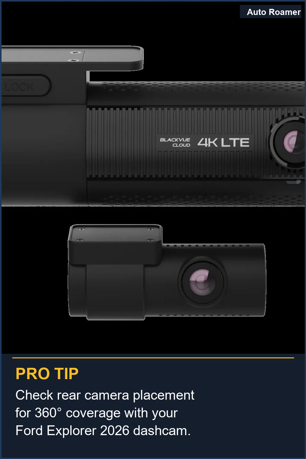 Check rear camera placement for 360° coverage with your Ford Explorer 2026 dashcam.