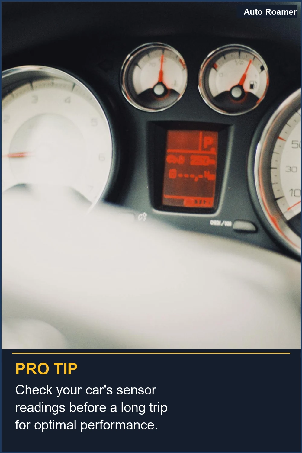 Check your car's sensor readings before a long trip for optimal performance.