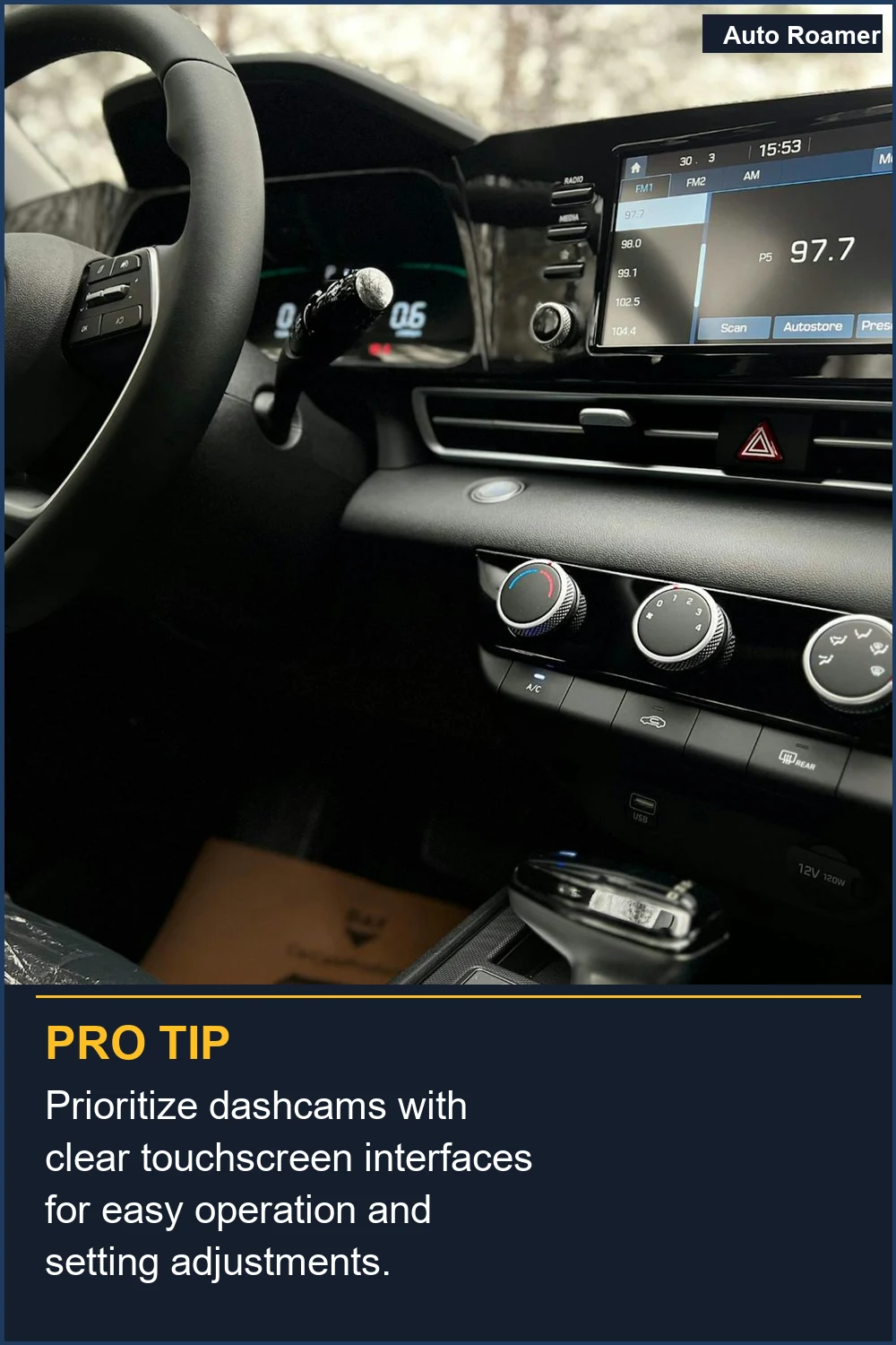 Prioritize dashcams with clear touchscreen interfaces for easy operation and setting adjustments.