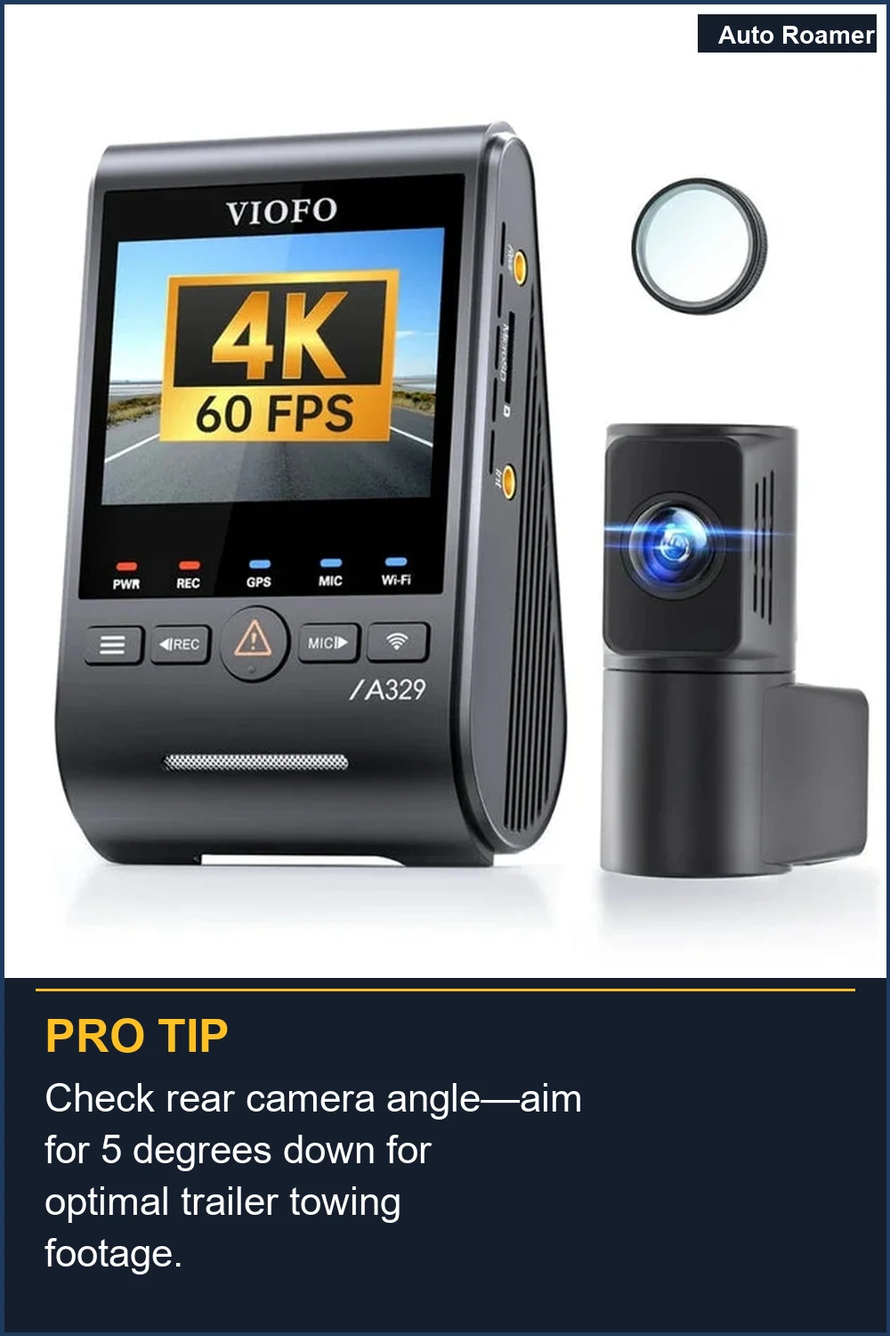 Check rear camera angle—aim for 5 degrees down for optimal trailer towing footage.