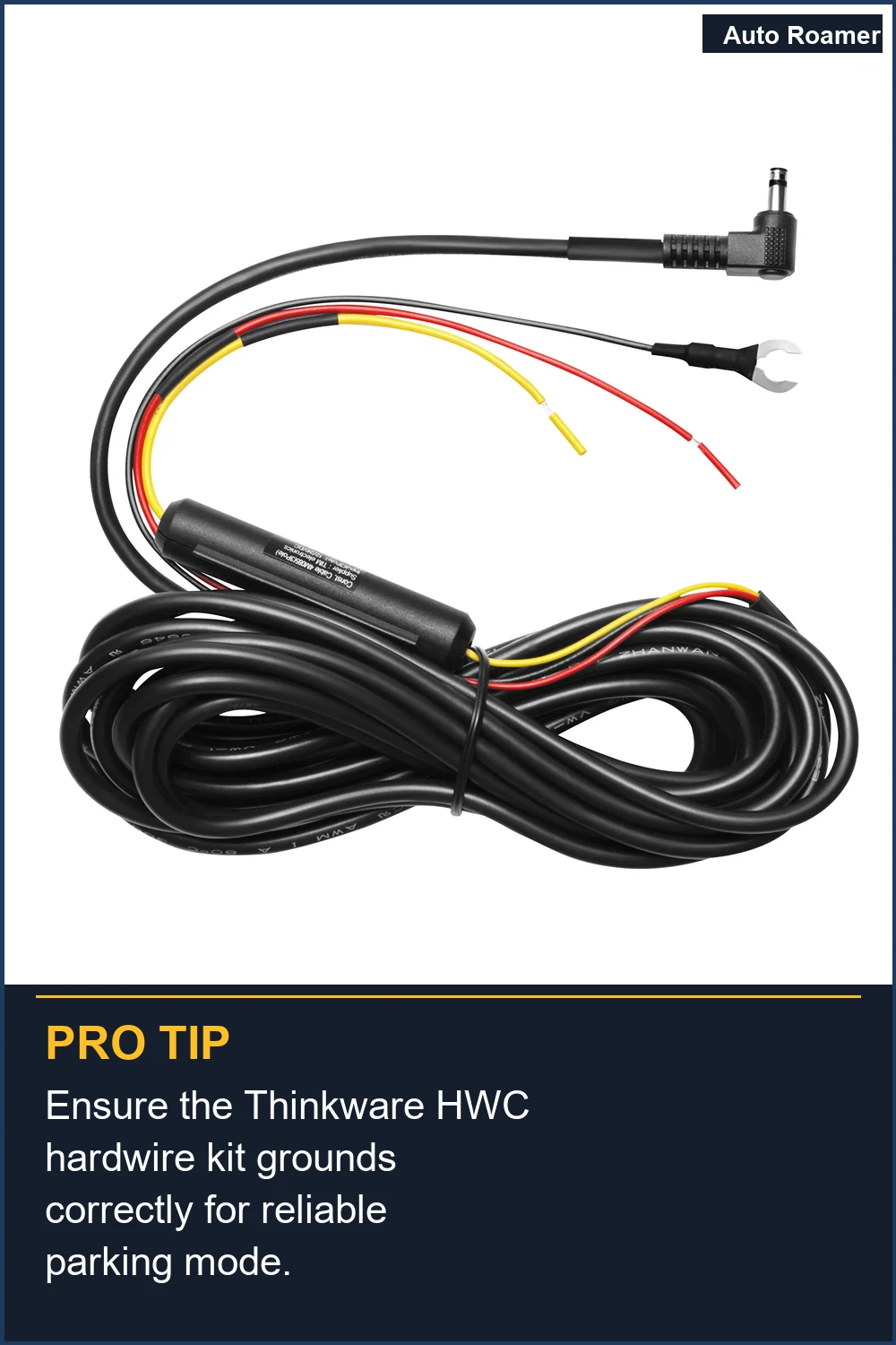 Ensure the Thinkware HWC hardwire kit grounds correctly for reliable parking mode.