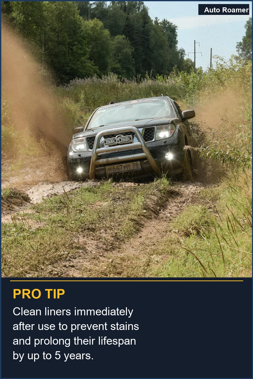 Clean liners immediately after use to prevent stains and prolong their lifespan by up to 5 years.