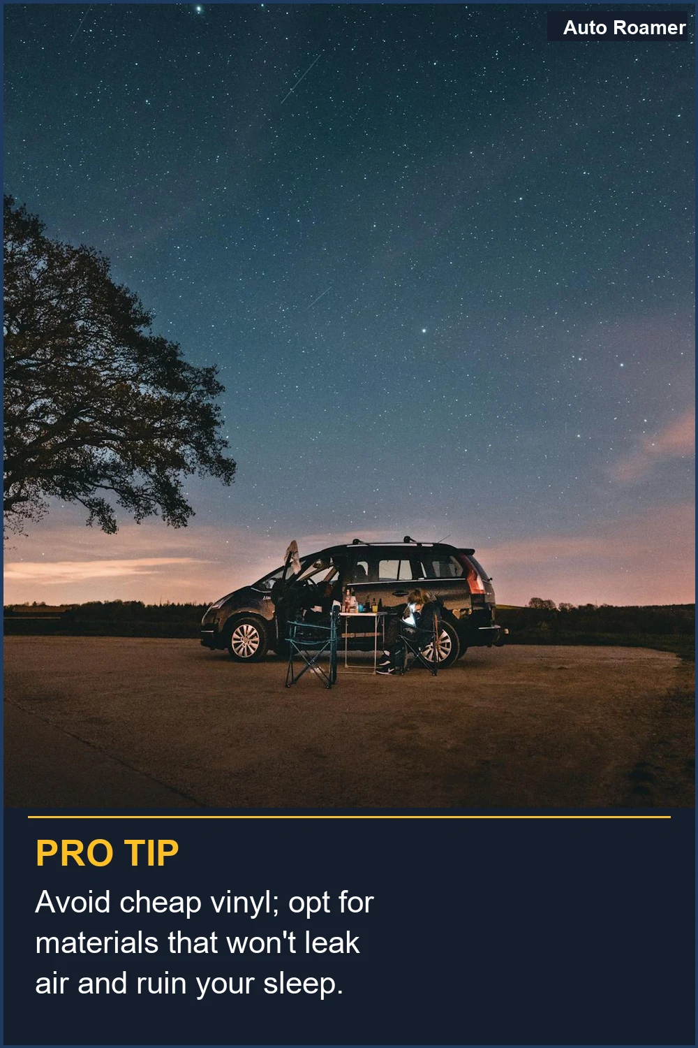 Avoid cheap vinyl; opt for materials that won't leak air and ruin your sleep.