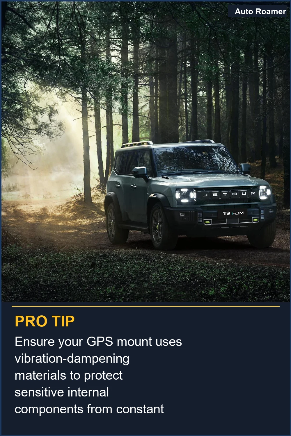 Ensure your GPS mount uses vibration-dampening materials to protect sensitive internal components from constant jolts.
