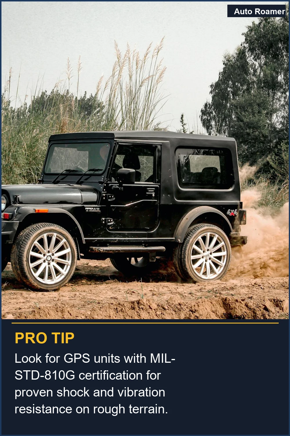 Look for GPS units with MIL-STD-810G certification for proven shock and vibration resistance on rough terrain.