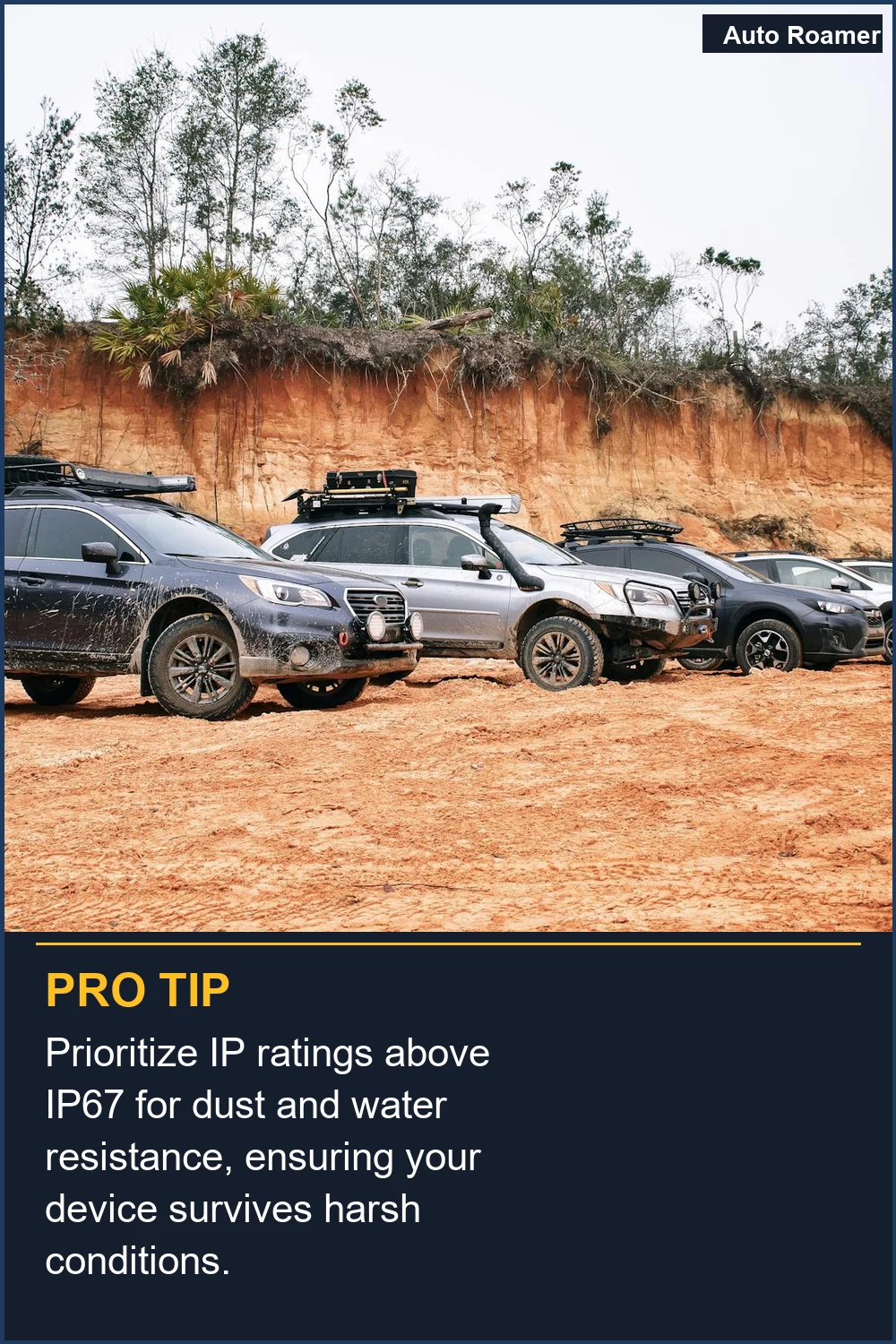 Prioritize IP ratings above IP67 for dust and water resistance, ensuring your device survives harsh conditions.