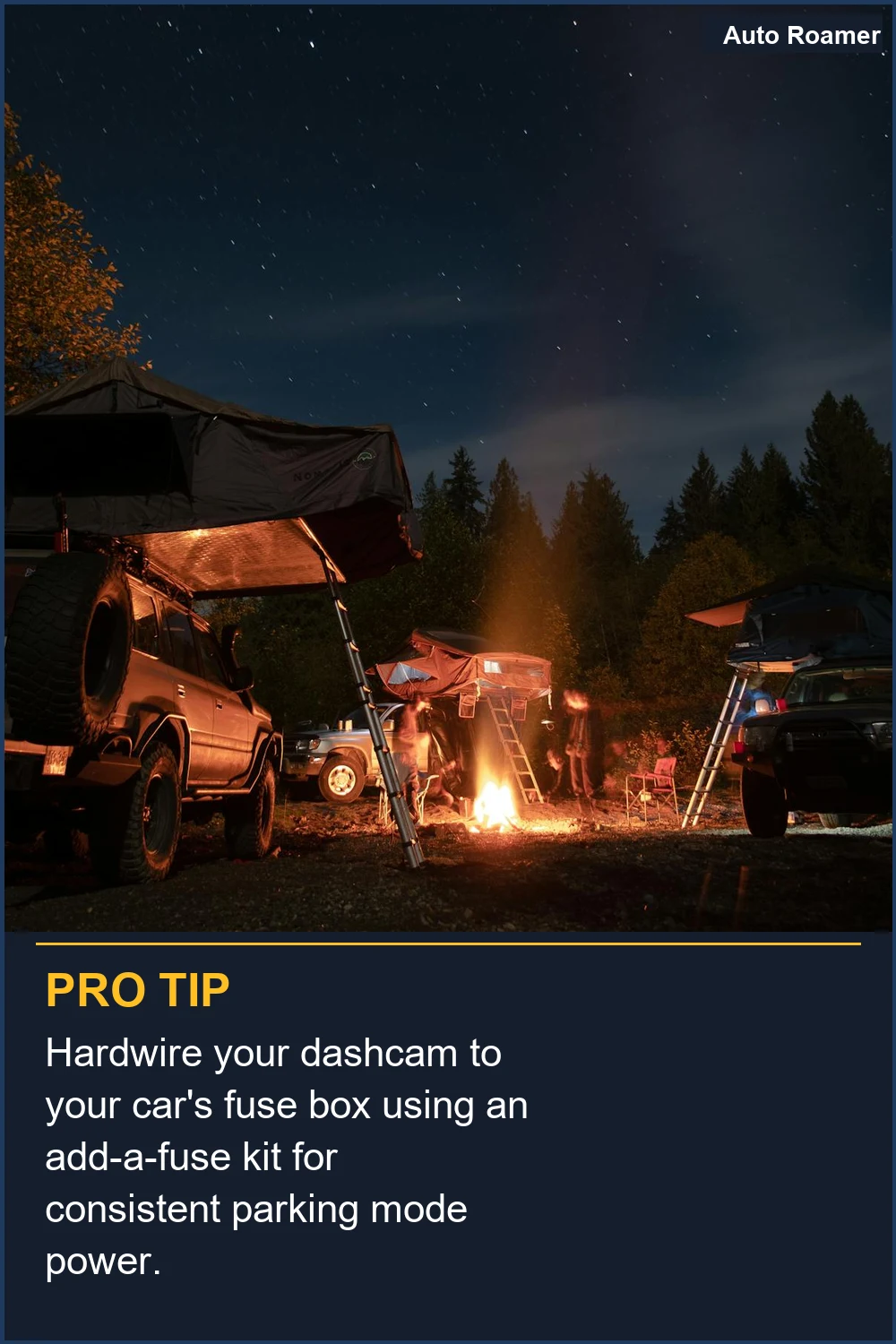 Hardwire your dashcam to your car's fuse box using an add-a-fuse kit for consistent parking mode power.