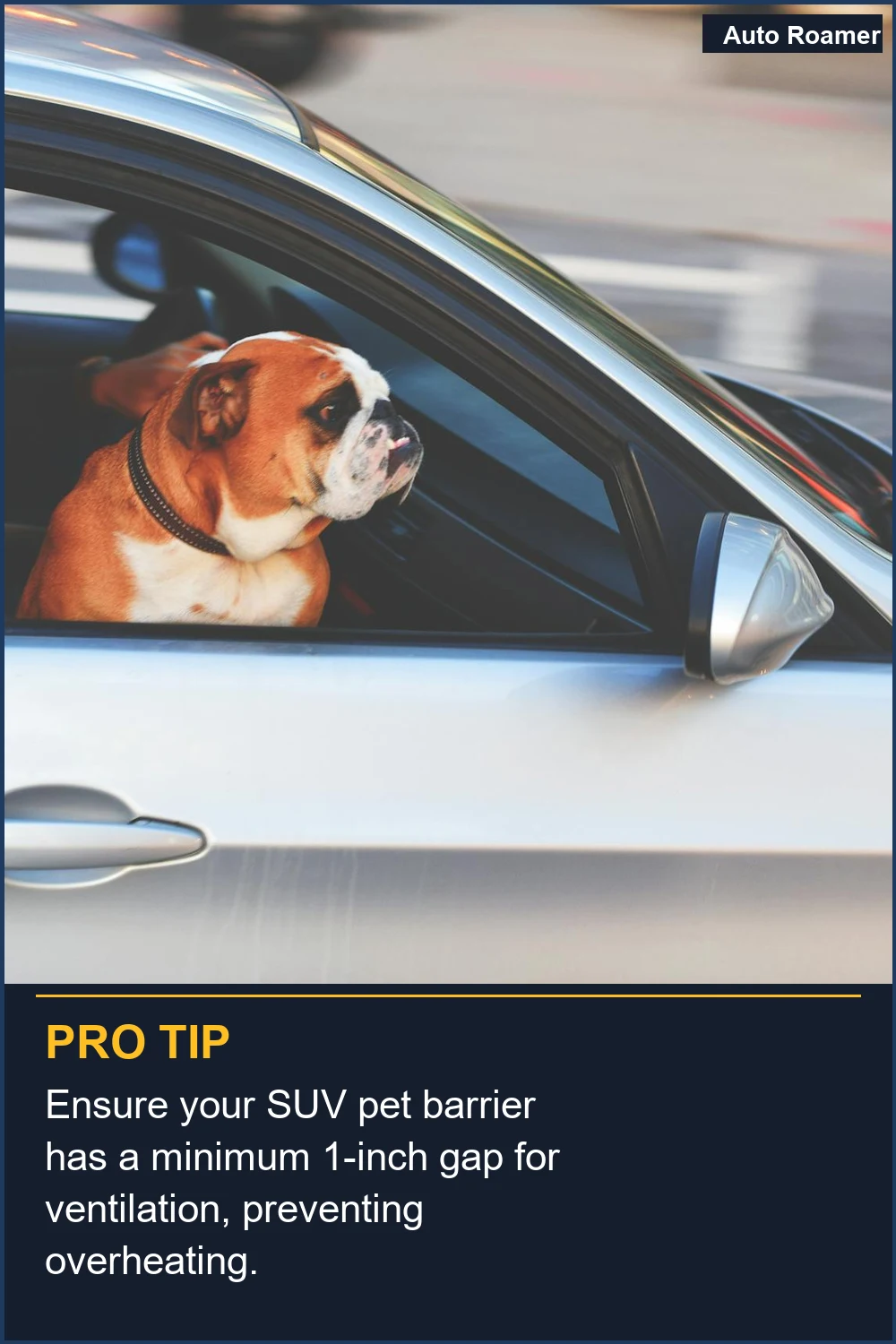 Ensure your SUV pet barrier has a minimum 1-inch gap for ventilation, preventing overheating.