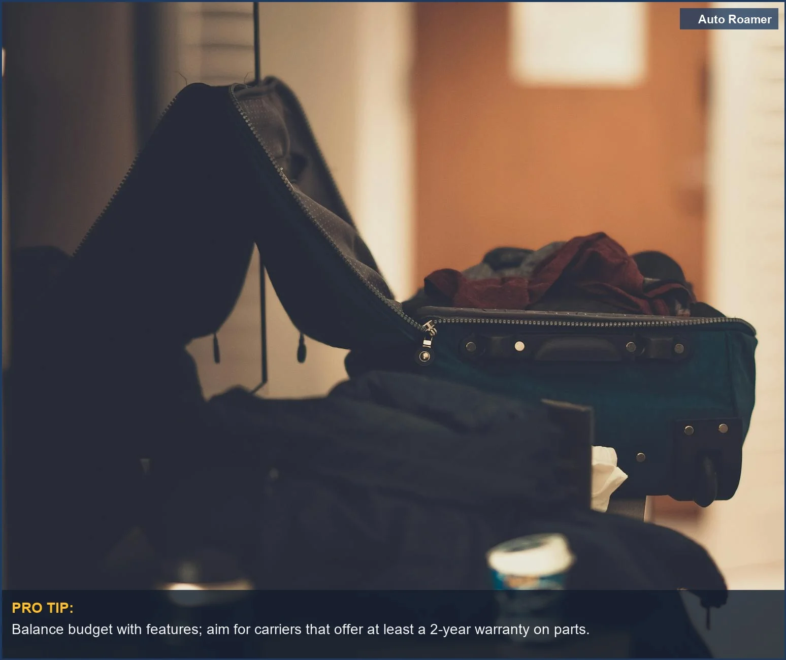 Ready for travel, an open suitcase with clothes symbolizes preparedness for any trip.