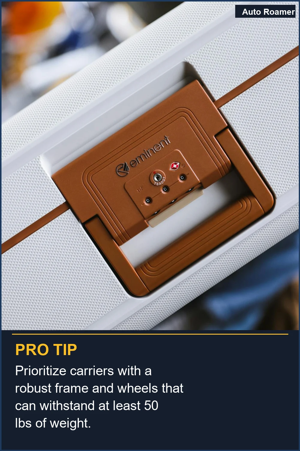 Prioritize carriers with a robust frame and wheels that can withstand at least 50 lbs of weight.