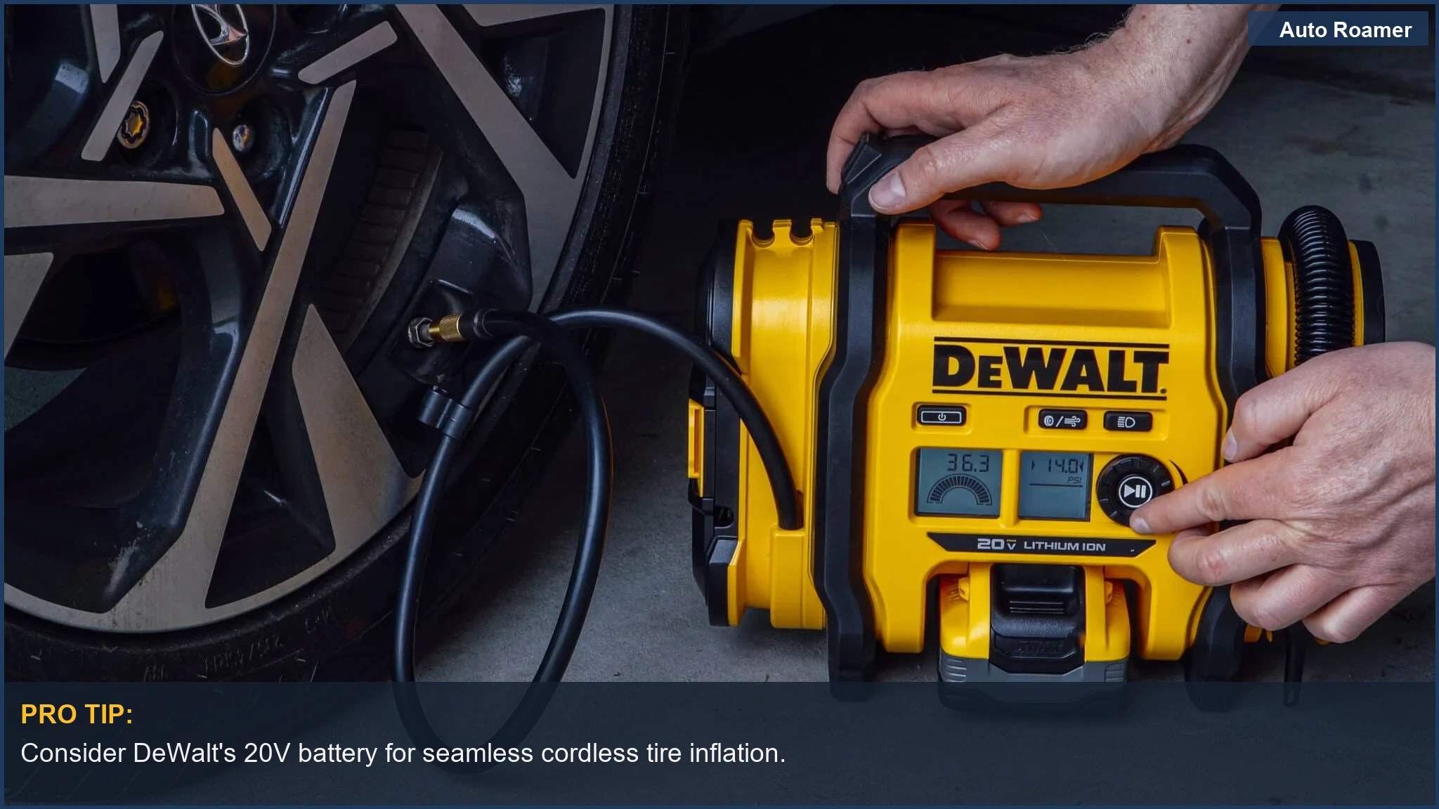 Best Cordless Power: DeWalt 20V MAX Tire Inflator