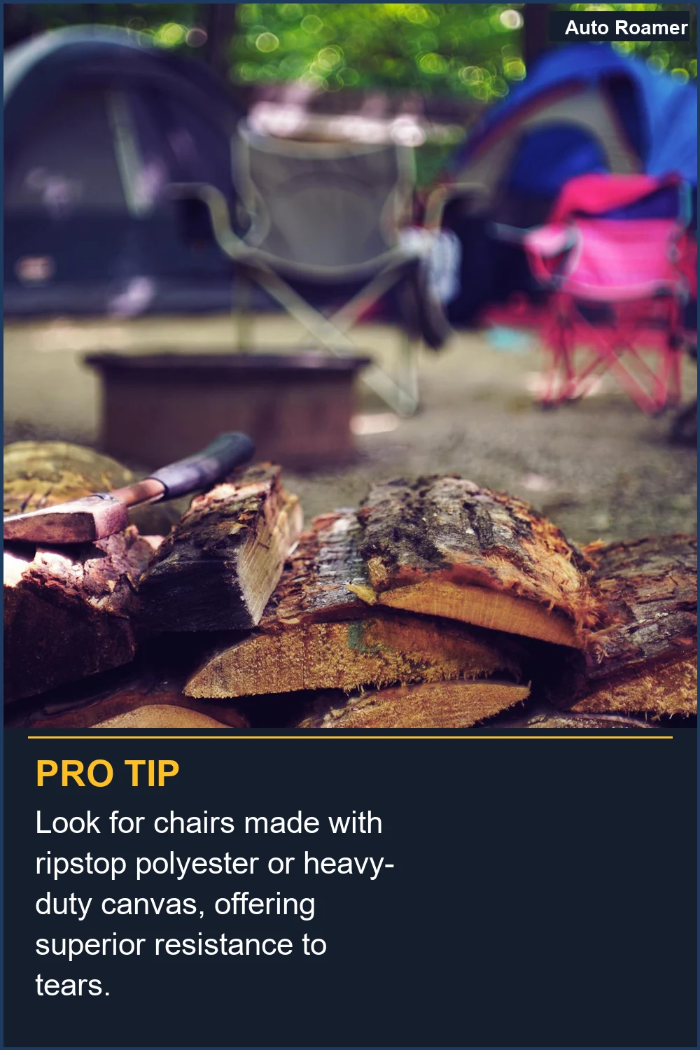 Look for chairs made with ripstop polyester or heavy-duty canvas, offering superior resistance to tears.