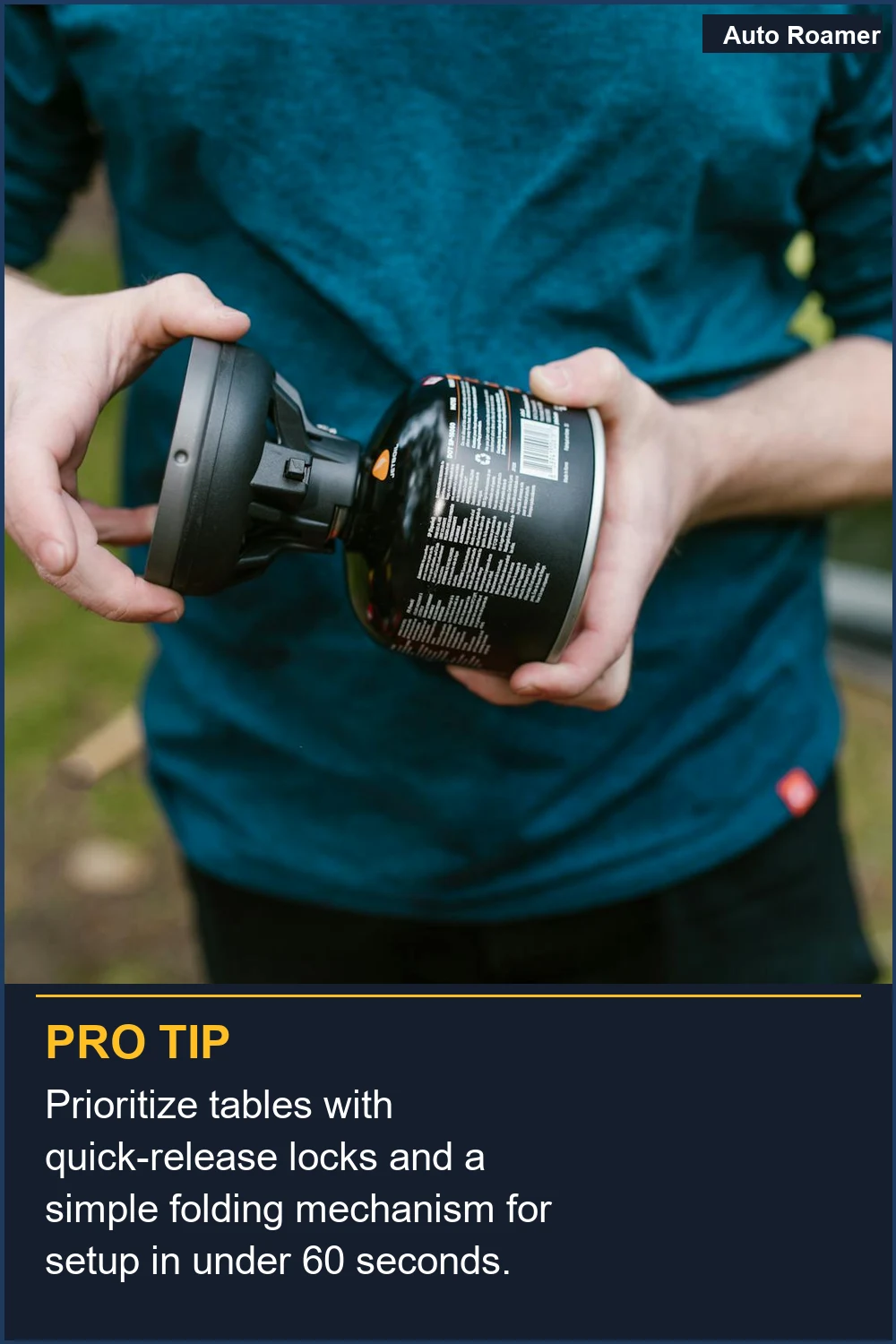 Prioritize tables with quick-release locks and a simple folding mechanism for setup in under 60 seconds.