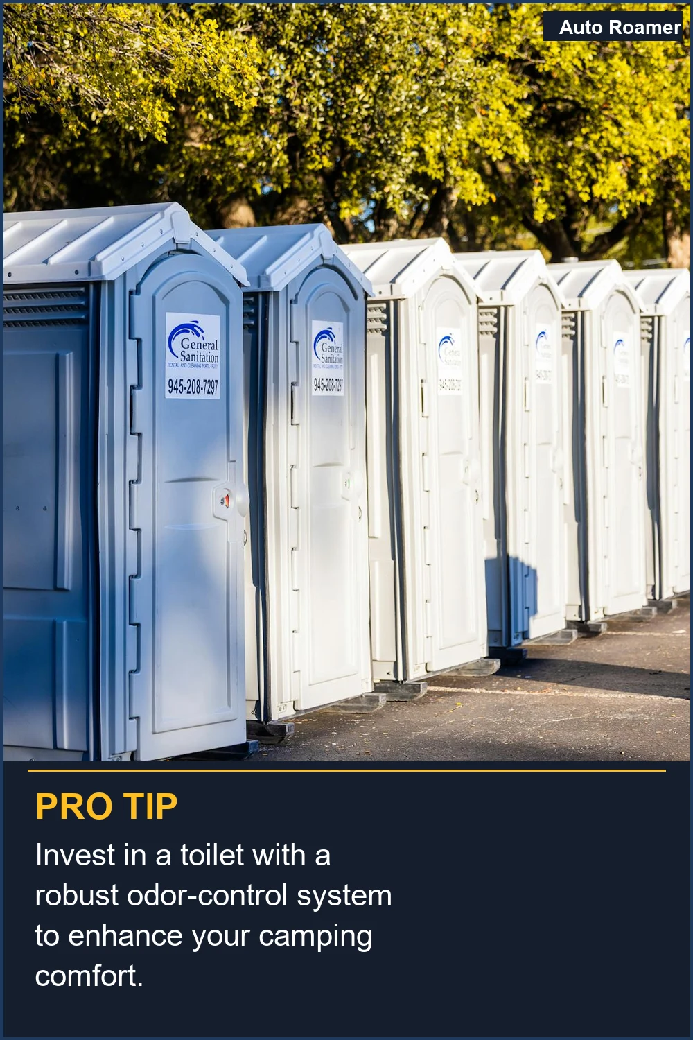 Invest in a toilet with a robust odor-control system to enhance your camping comfort.