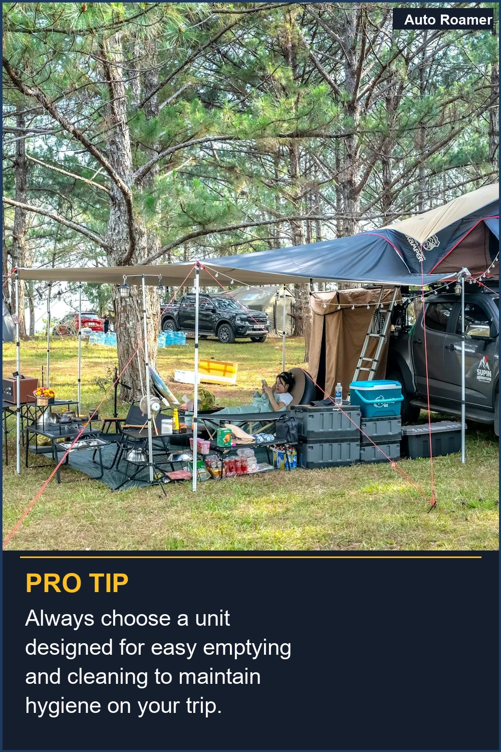 Always choose a unit designed for easy emptying and cleaning to maintain hygiene on your trip.