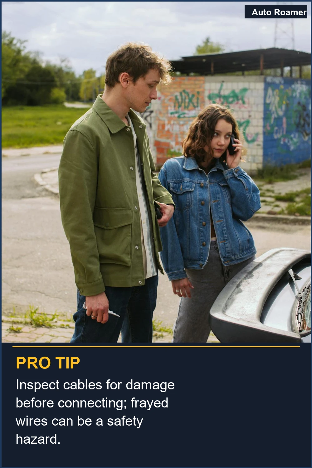 Inspect cables for damage before connecting; frayed wires can be a safety hazard.