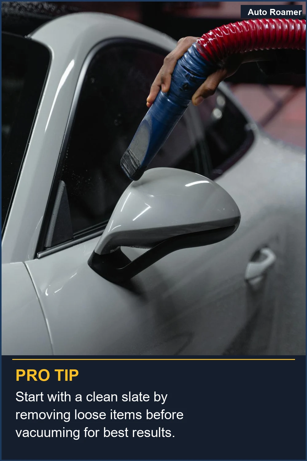 Start with a clean slate by removing loose items before vacuuming for best results.