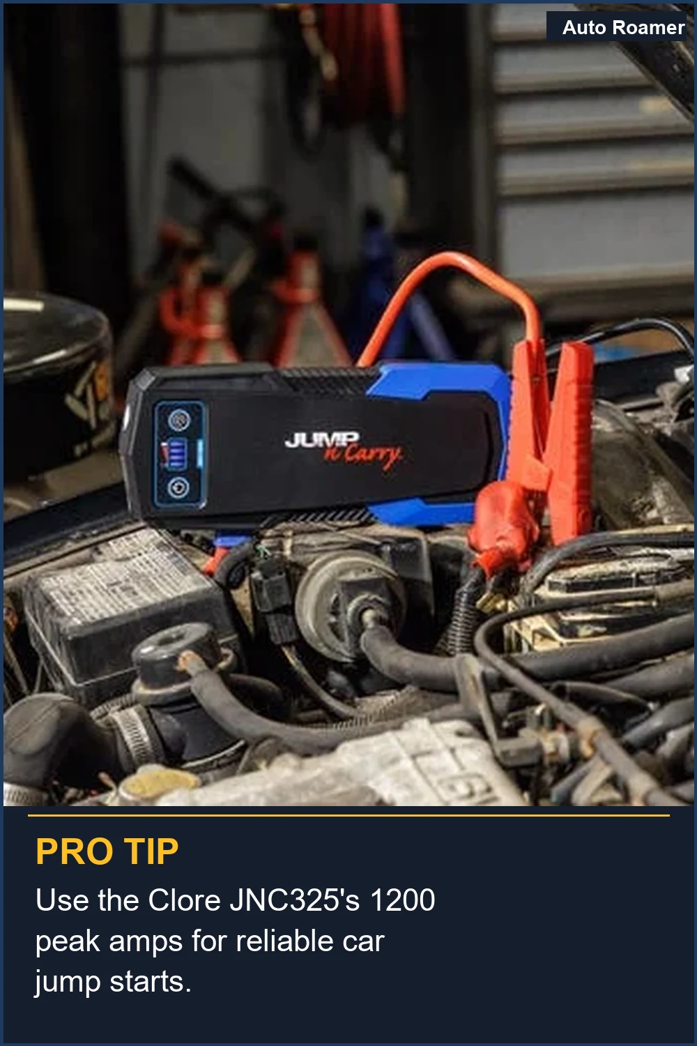 Use the Clore JNC325's 1200 peak amps for reliable car jump starts.