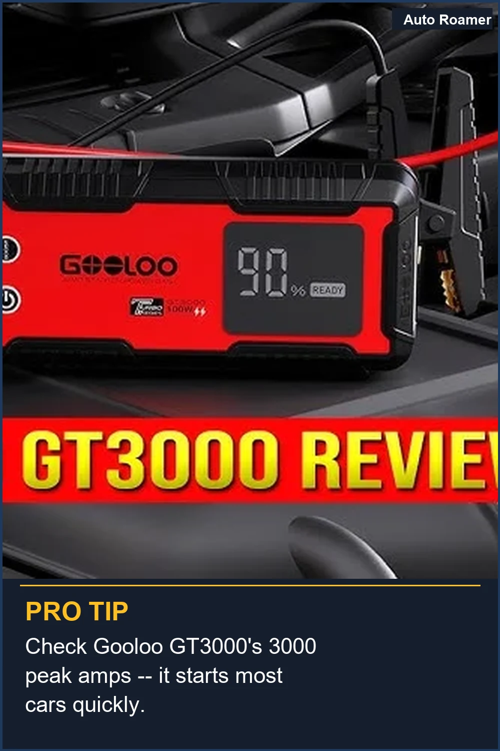 Check Gooloo GT3000's 3000 peak amps -- it starts most cars quickly.