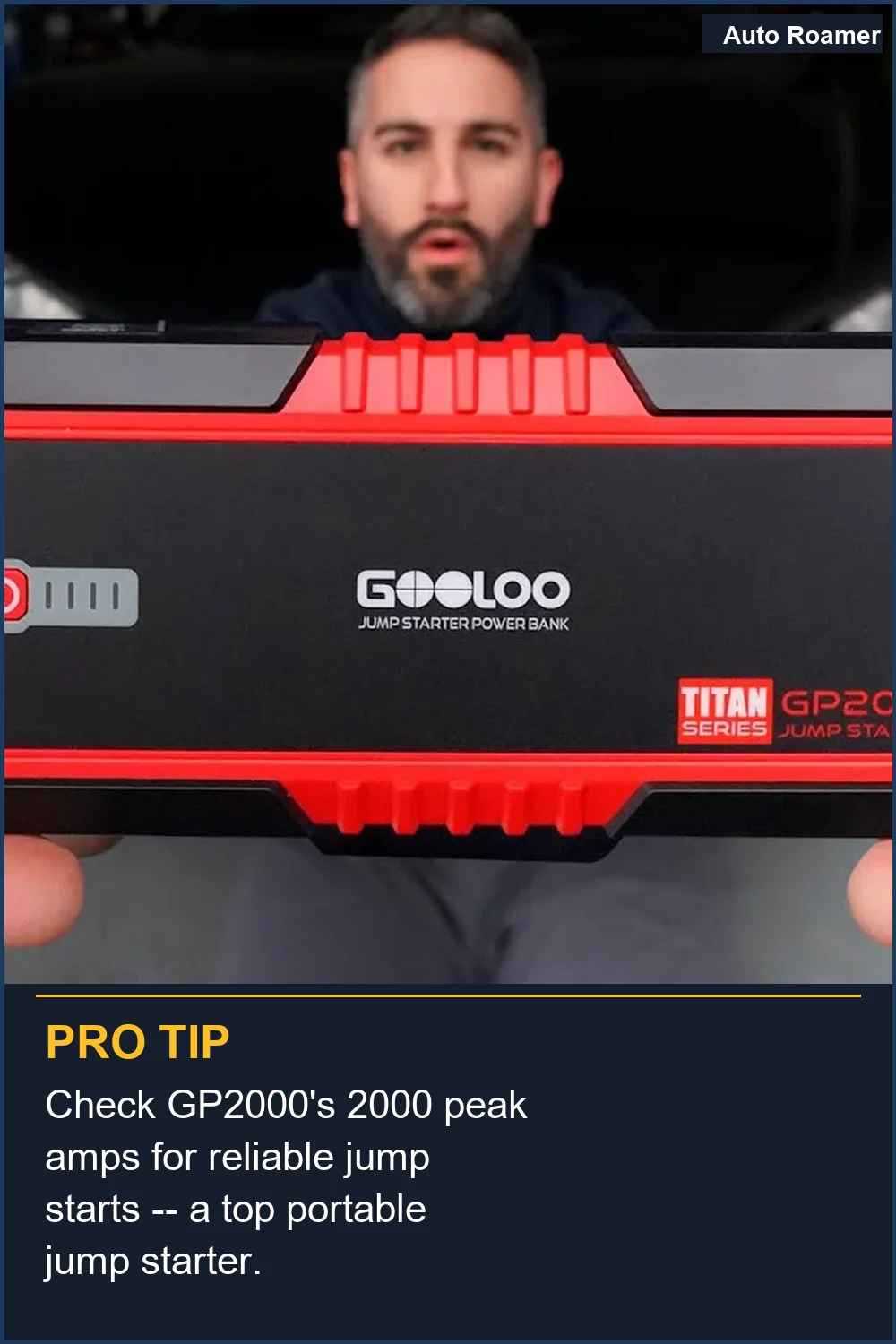 Check GP2000's 2000 peak amps for reliable jump starts -- a top portable jump starter.