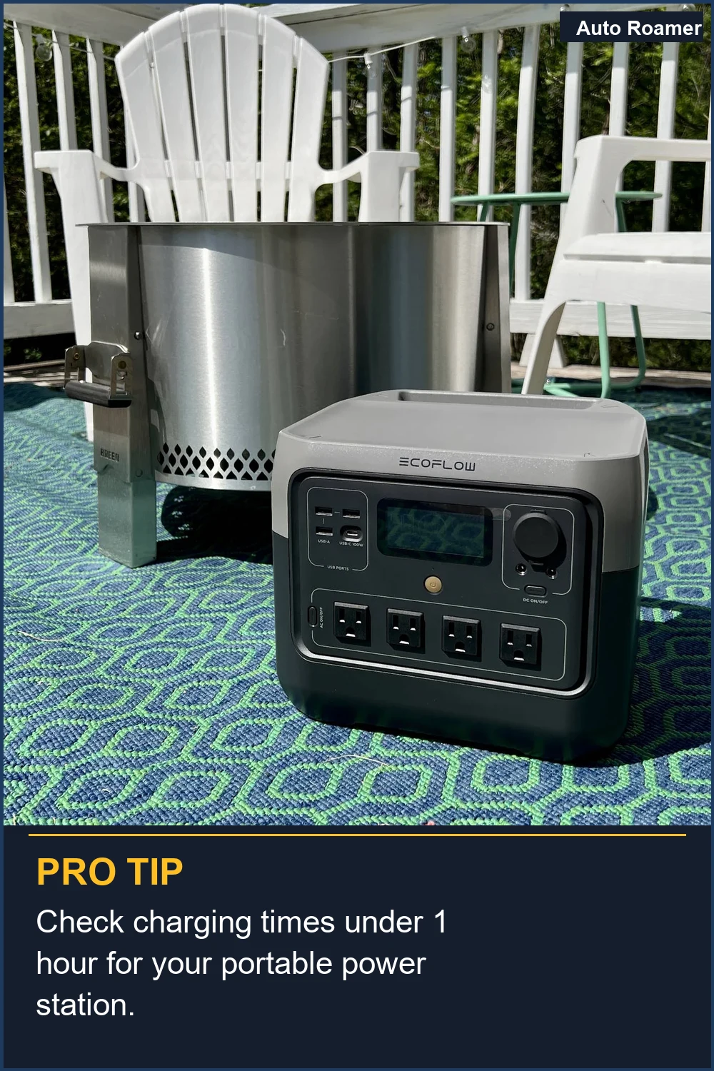 Check charging times under 1 hour for your portable power station.