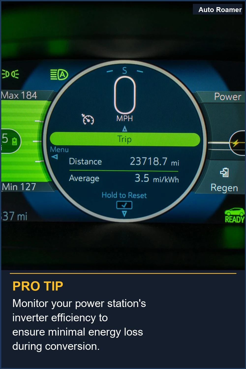 Monitor your power station's inverter efficiency to ensure minimal energy loss during conversion.
