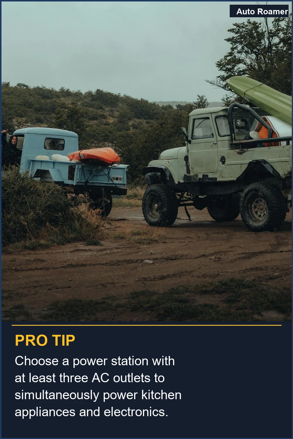 Choose a power station with at least three AC outlets to simultaneously power kitchen appliances and electronics.