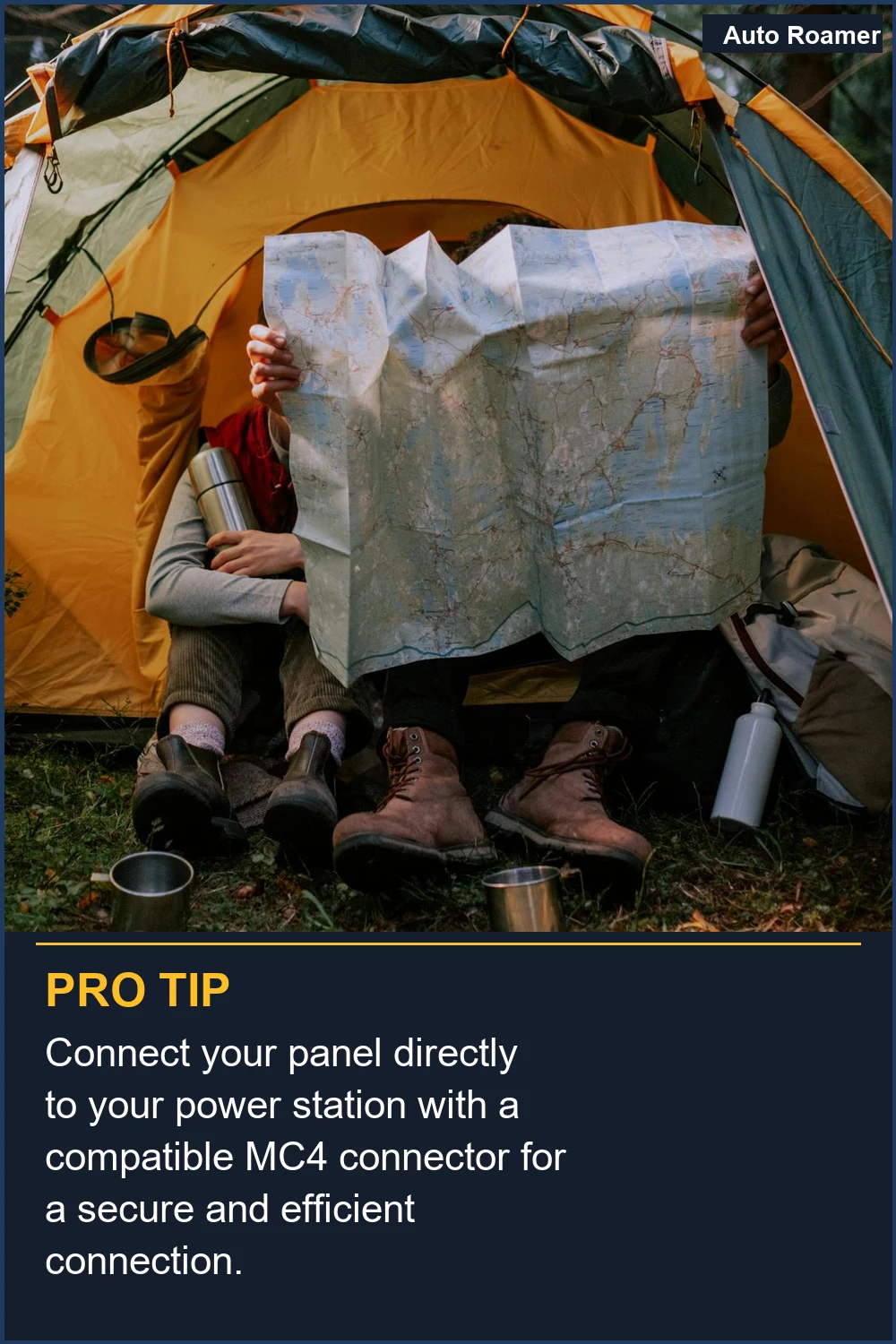 Connect your panel directly to your power station with a compatible MC4 connector for a secure and efficient connection.