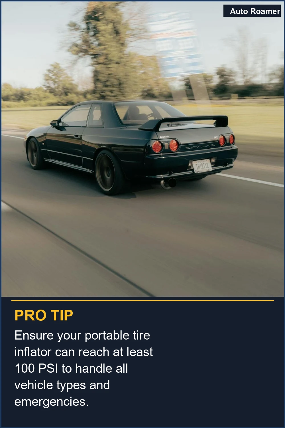 Asegúrate de que tu inflador de neumáticos portátil pueda alcanzar al menos 100 PSI para manejar todos los tipos de vehículos y emergencias.