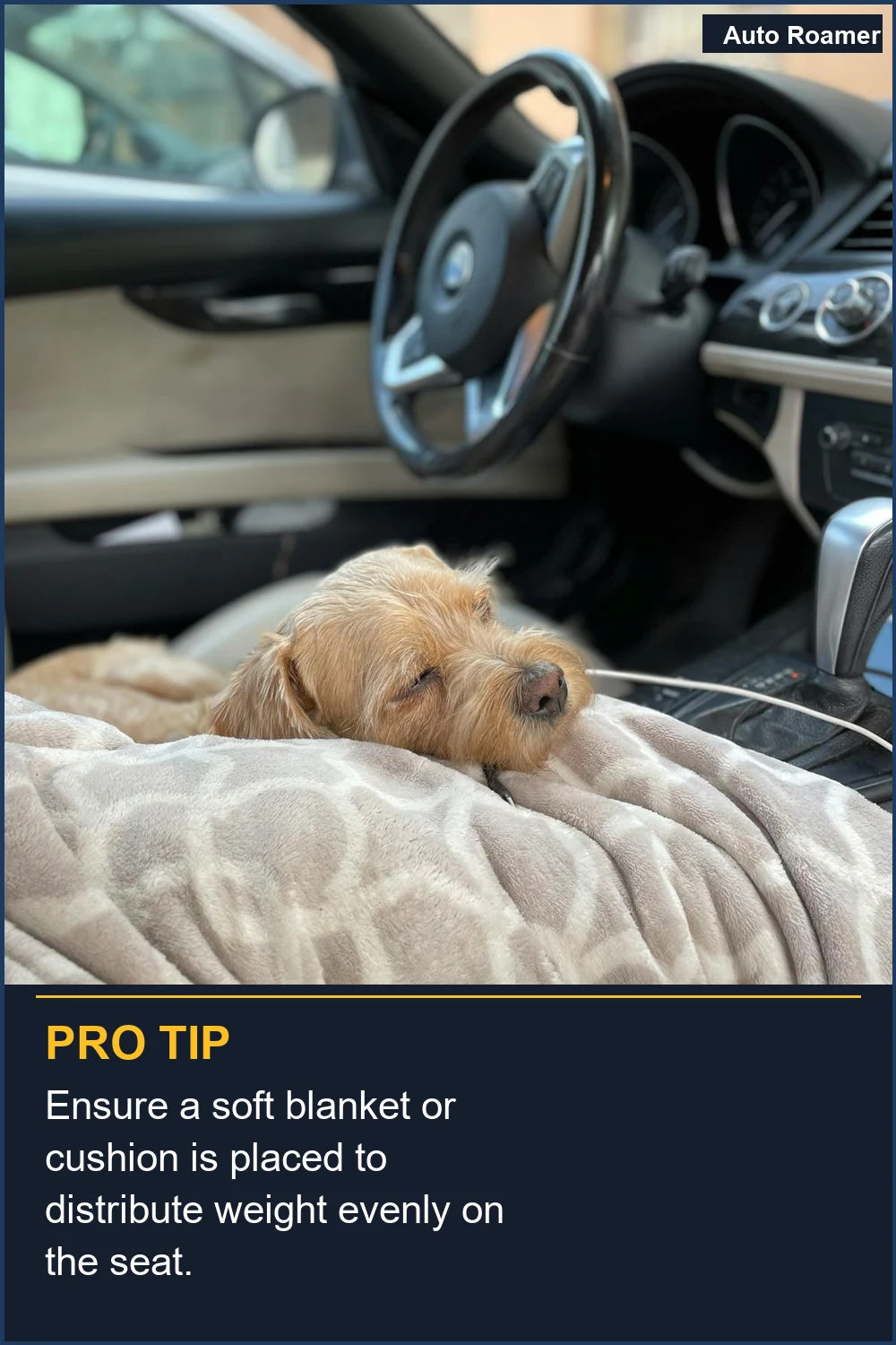 Ensure a soft blanket or cushion is placed to distribute weight evenly on the seat.