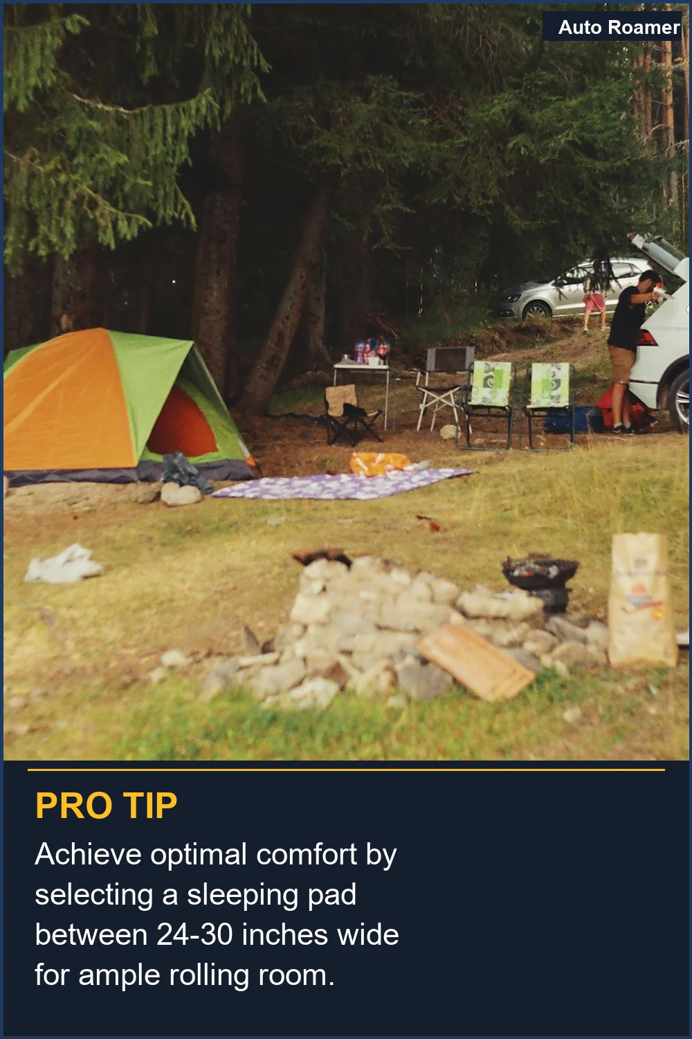 Achieve optimal comfort by selecting a sleeping pad between 24-30 inches wide for ample rolling room.