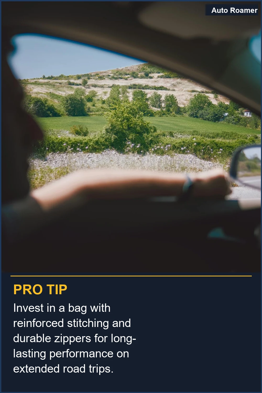 Invest in a bag with reinforced stitching and durable zippers for long-lasting performance on extended road trips.