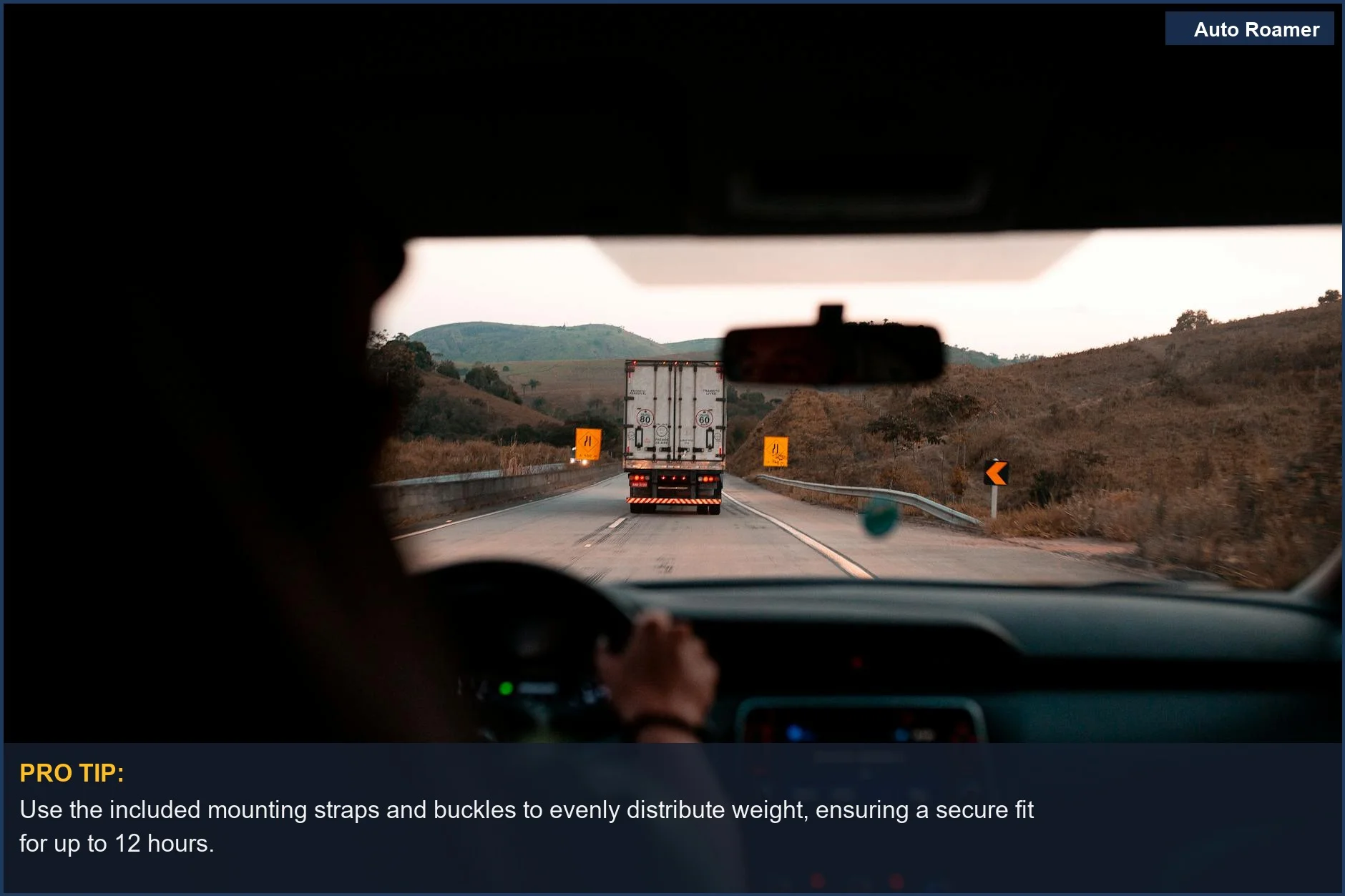 Truck on a highway surrounded by hills, embodying the spirit of travel and exploration.