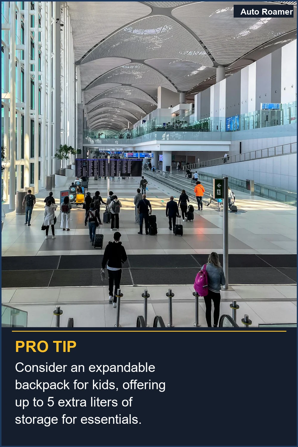 Consider an expandable backpack for kids, offering up to 5 extra liters of storage for essentials.