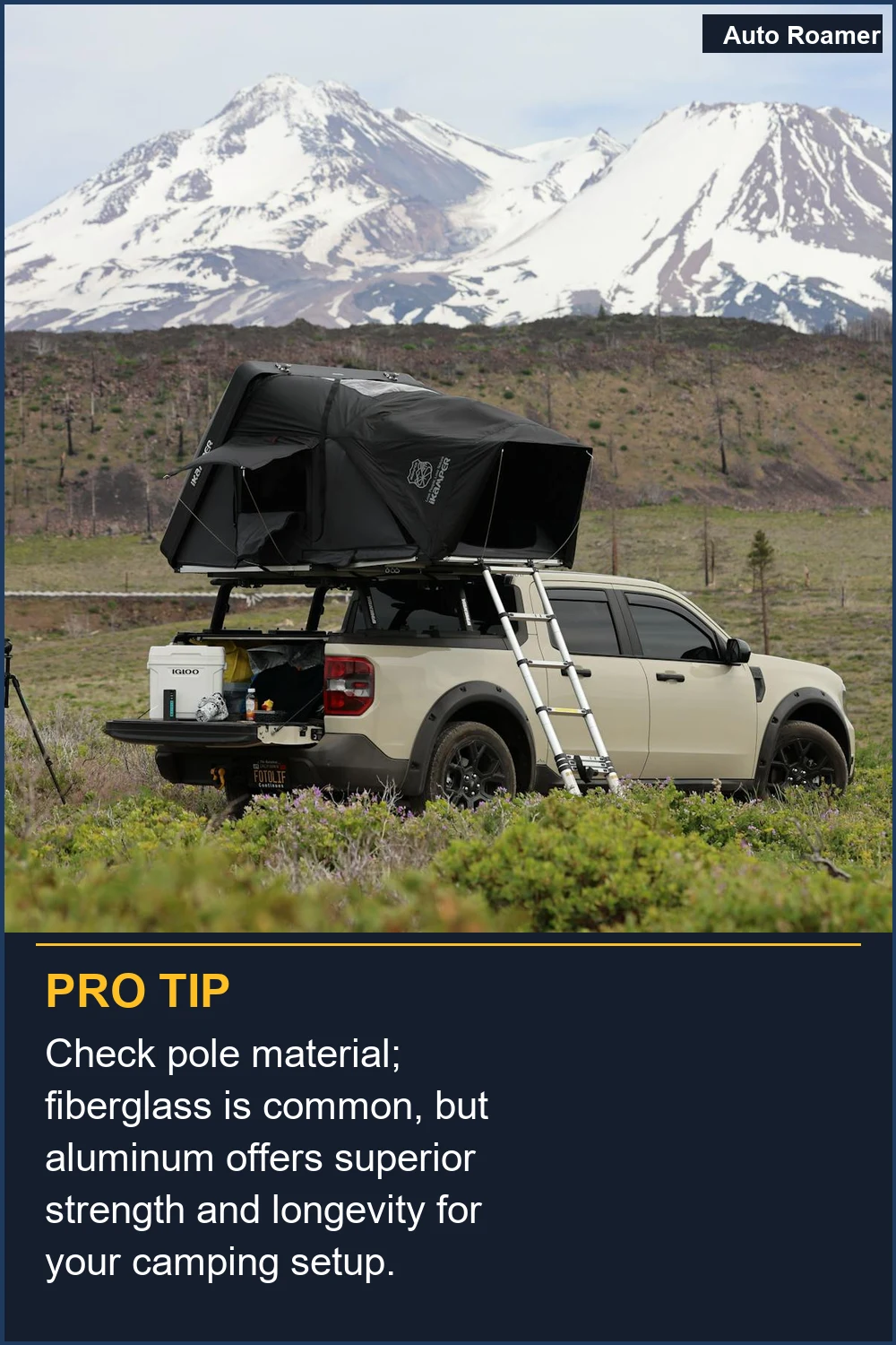 Verifica el material de las varillas; la fibra de vidrio es común, pero el aluminio ofrece una resistencia y longevidad superiores para tu equipo de camping.