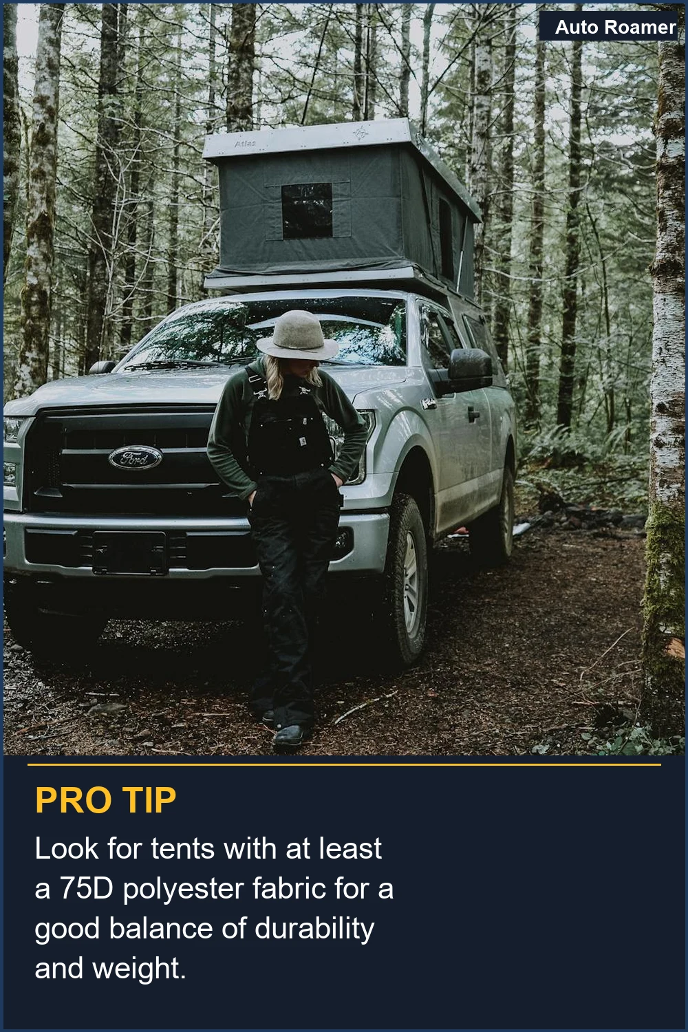 Busca tiendas con al menos tela de poliéster 75D para un buen equilibrio entre durabilidad y peso.