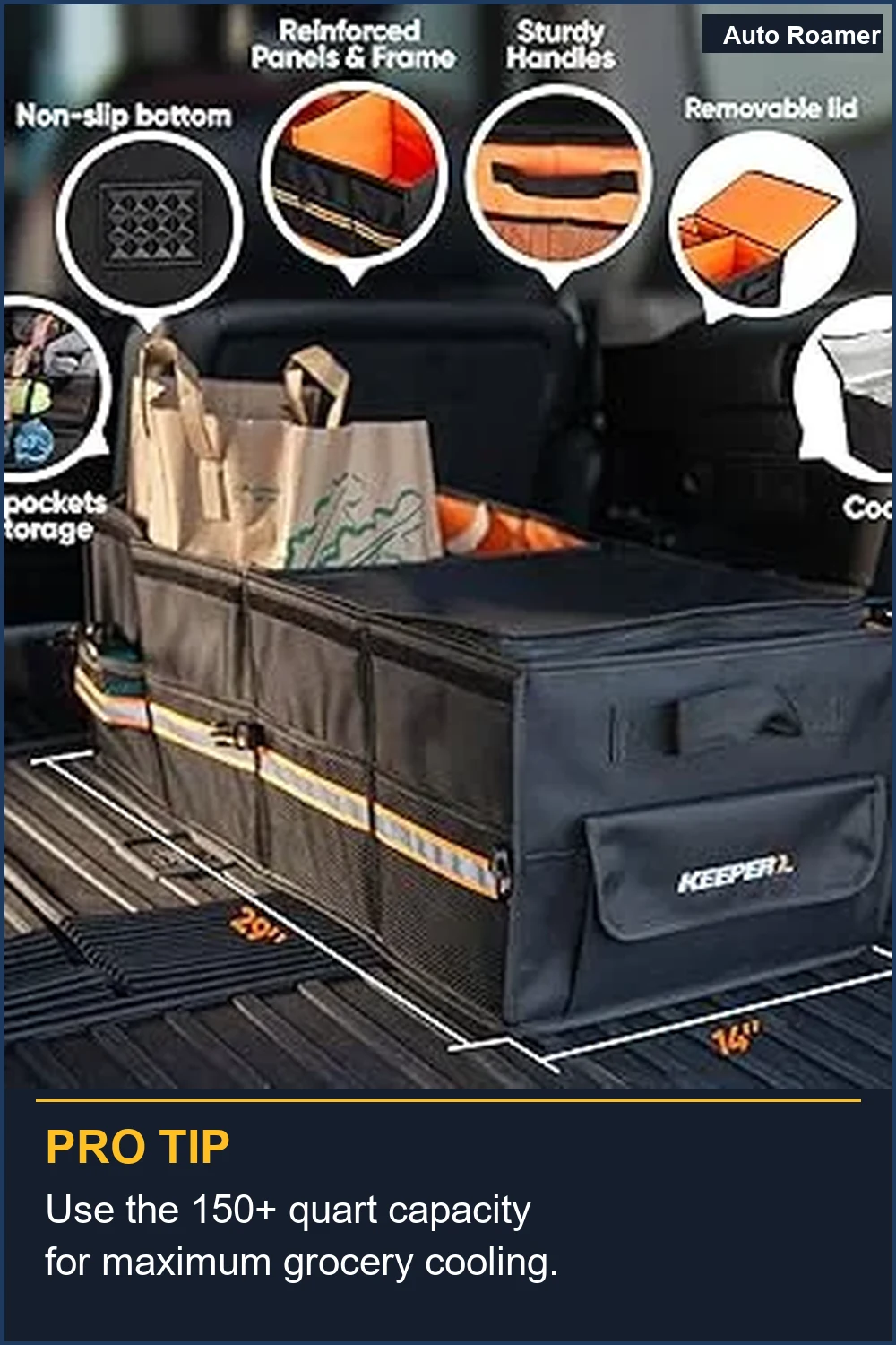 Use the 150+ quart capacity for maximum grocery cooling.