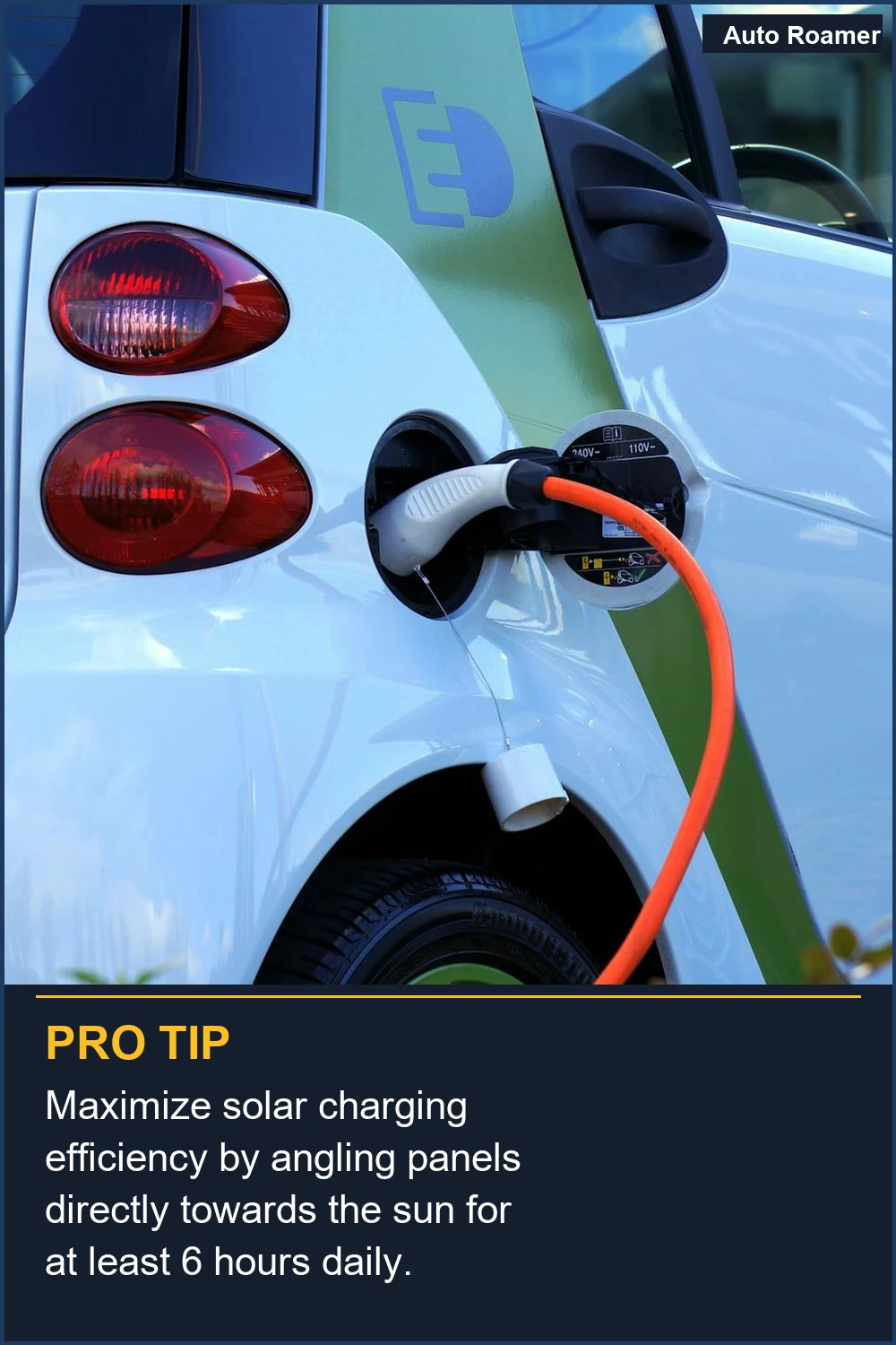 Maximize solar charging efficiency by angling panels directly towards the sun for at least 6 hours daily.