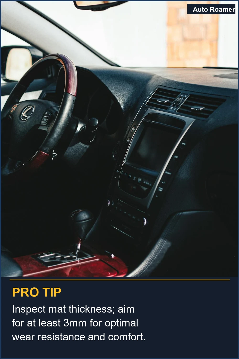 Inspect mat thickness; aim for at least 3mm for optimal wear resistance and comfort.