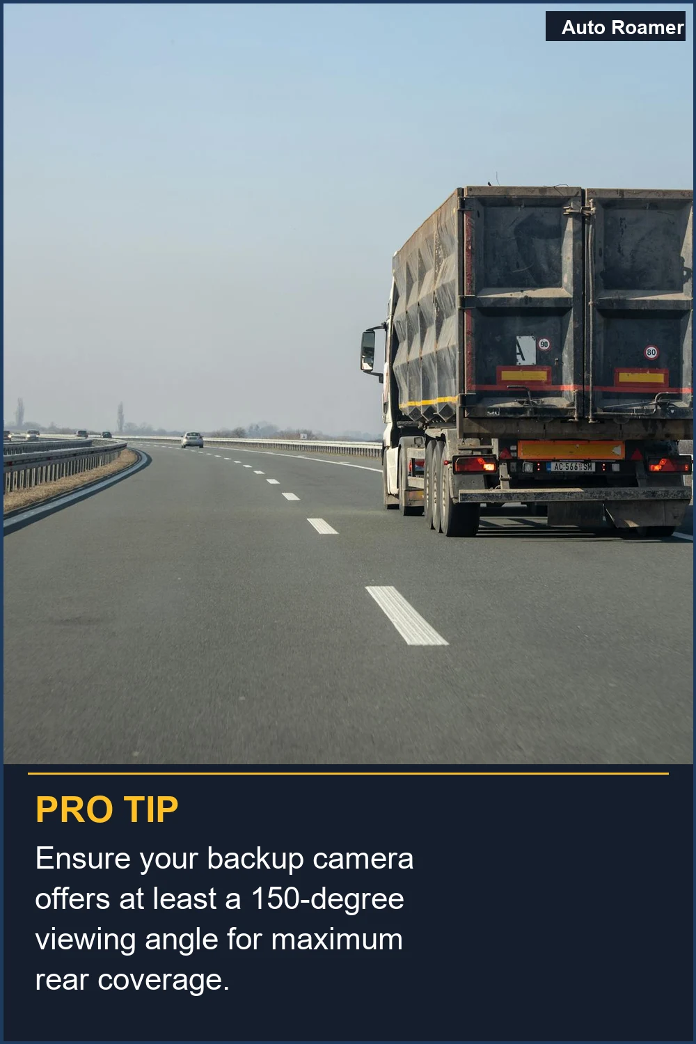 Asegúrate de que tu cámara de reversa ofrezca al menos un ángulo de visión de 150 grados para una máxima cobertura trasera.