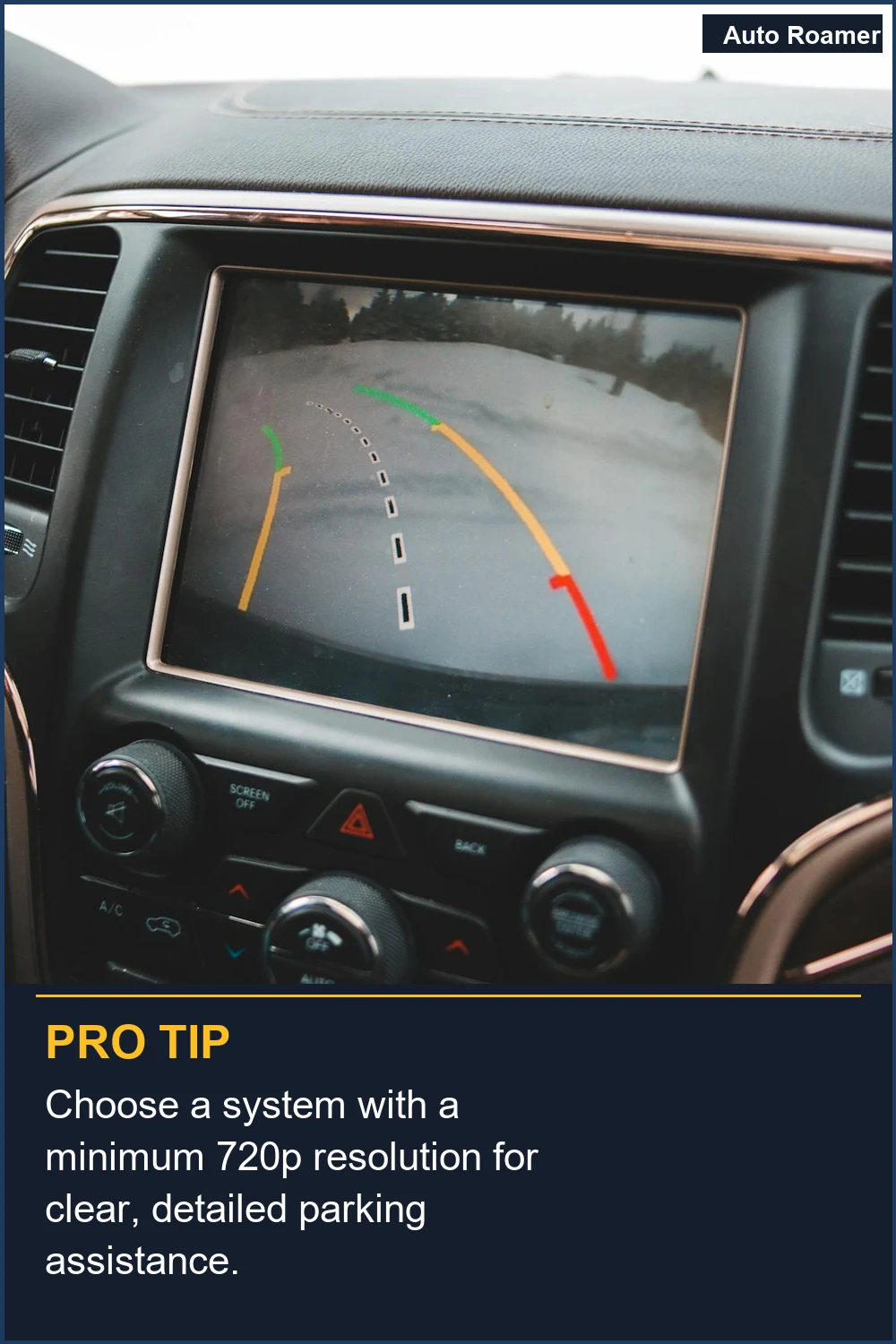 Choose a system with a minimum 720p resolution for clear, detailed parking assistance.