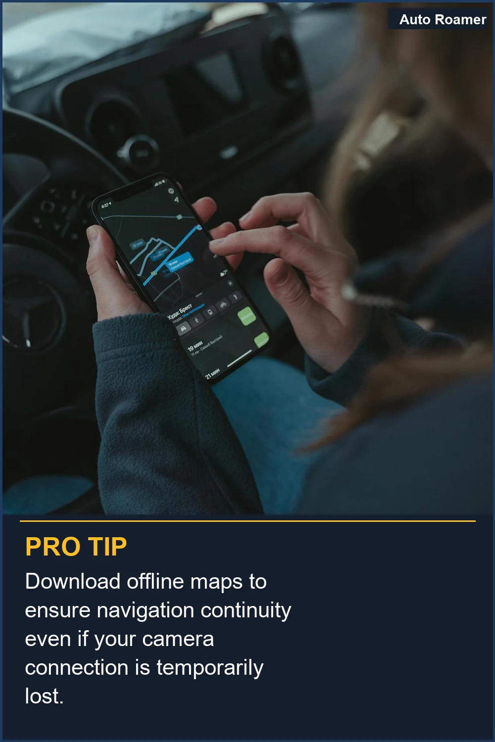 Download offline maps to ensure navigation continuity even if your camera connection is temporarily lost.